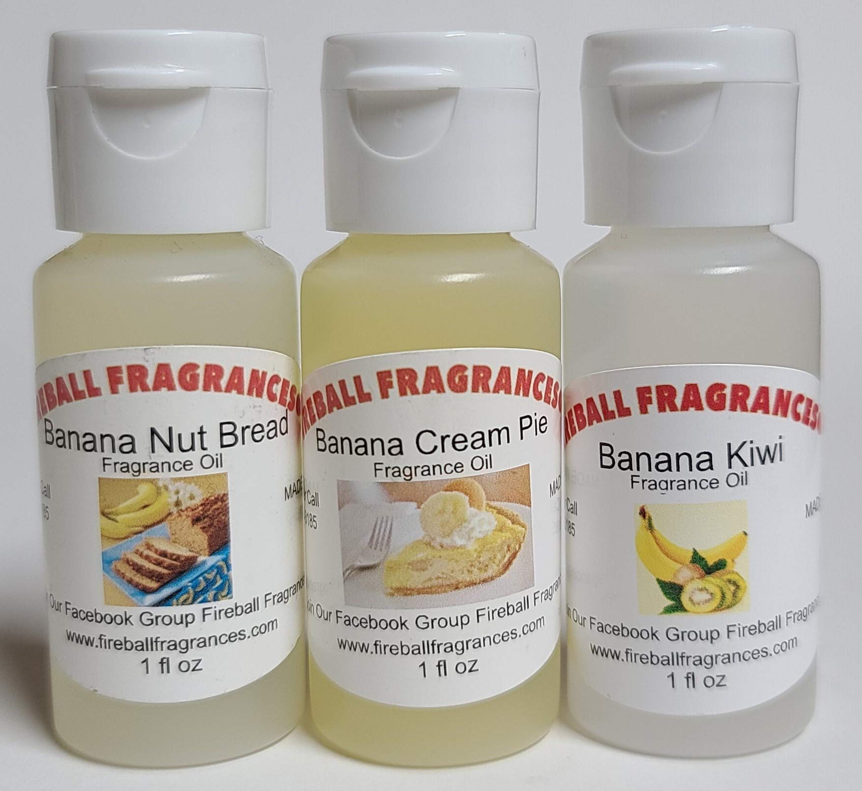 3 Pack Banana Scented Essential Oils - 1 Oz Bottles for Aromatherapy, Diffusers & Home Fragrance
