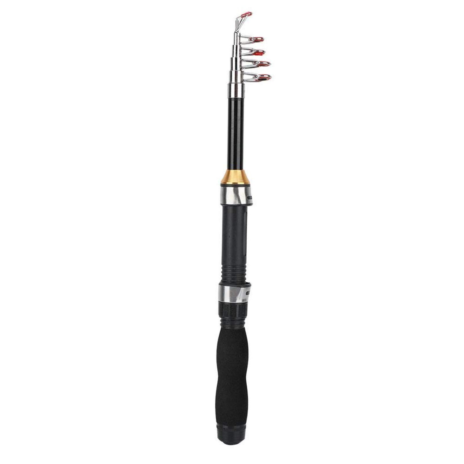 Cyrank Ultrashort Telescopic Fishing Rod - 7.5ft Spincast Ice Fishing Pole, Compact Travel Pocket Rod for Fly Fishing in Saltwater, Freshwater & Ice Fishing | Perfect for Backpacking, Camping & Outdoor Adventures