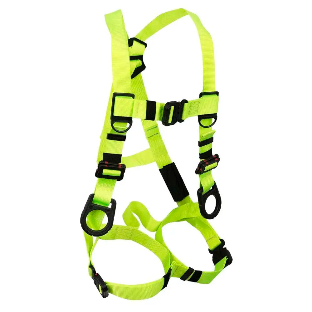 Arc Flash Full Body Harness with DE 3D, DE MB Torso & DE QC Chest/Legs - Heavy Duty Fall Protection for Construction & Electrical Work Safety