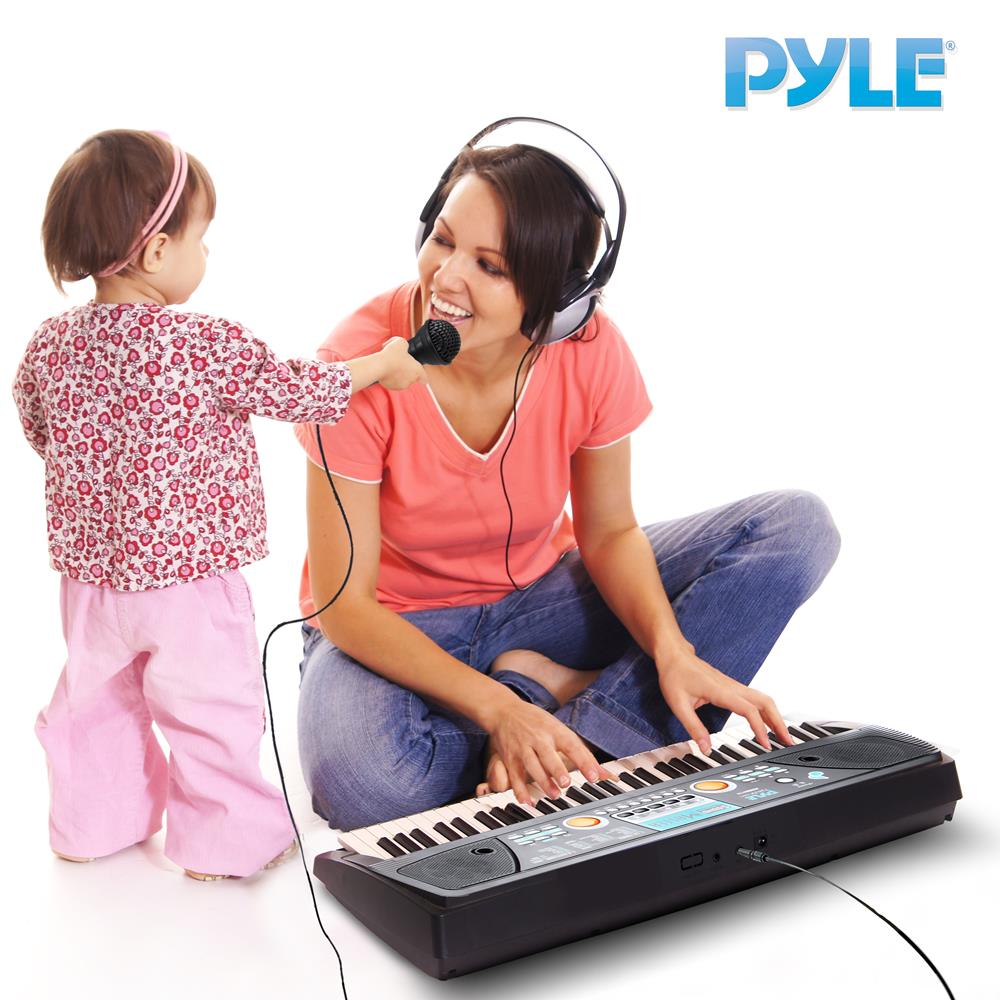 Portable 61-Key Electronic Piano Keyboard with Built-in Microphone - Perfect for Beginners, Home Practice & Live Performances | Includes Stand & Power Adapter