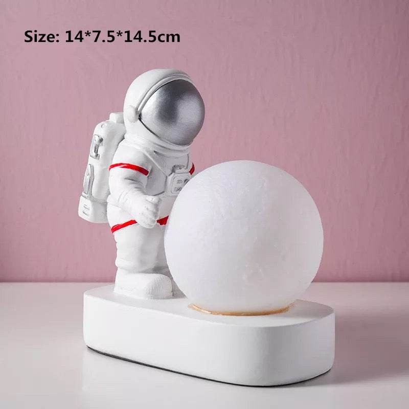 Astronaut Table Lamp - LED Night Light for Kids Room, Study Desk & Bedside Decor - Perfect for Space Themed Bedroom, Nursery & Office