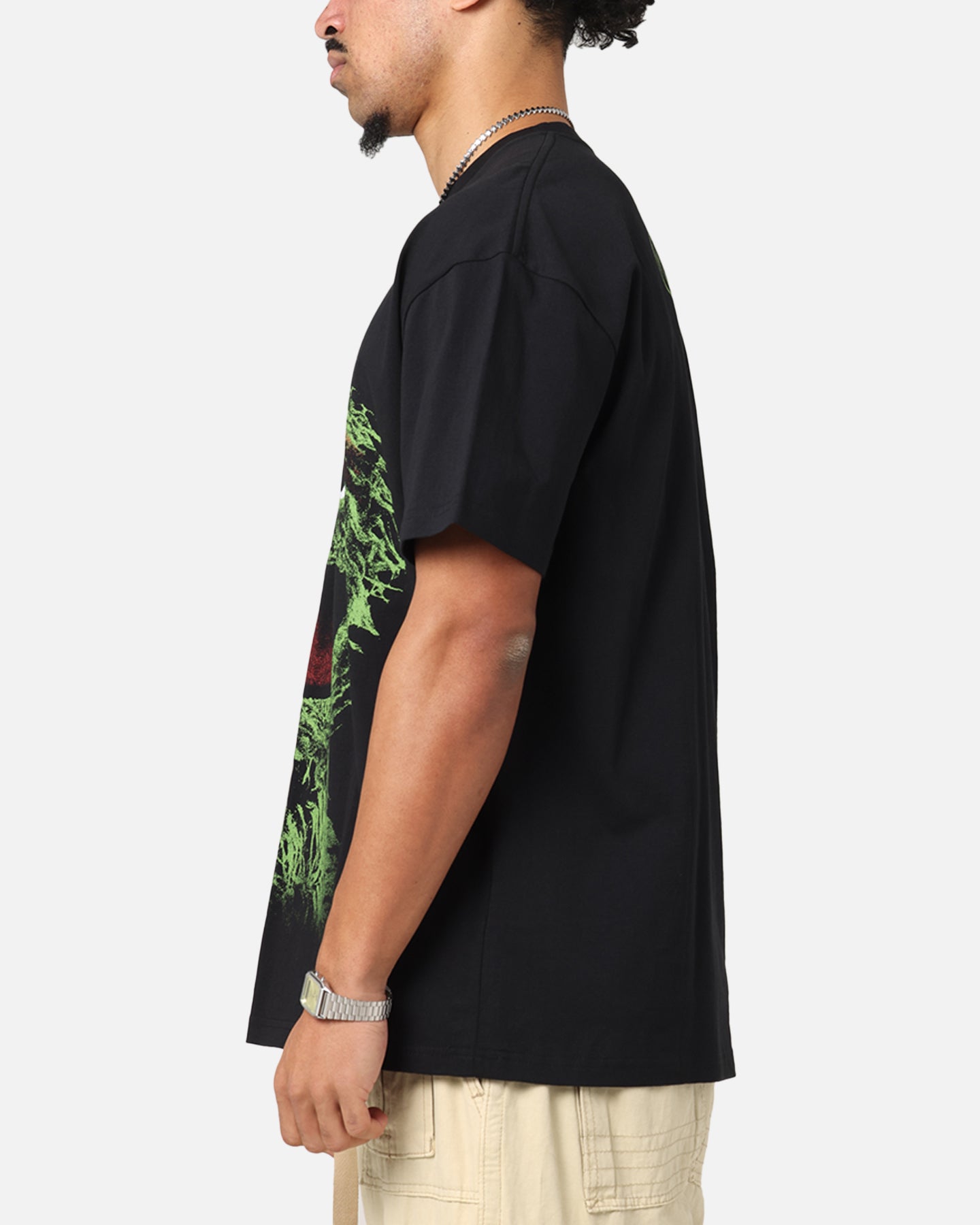 American Thrift X Sesame Street Oscar The Grouch Graphic Heavy Cotton T-Shirt - Black | Vintage Cartoon Tee for Men & Women | Perfect for Casual Wear, Cosplay & Street Fashion