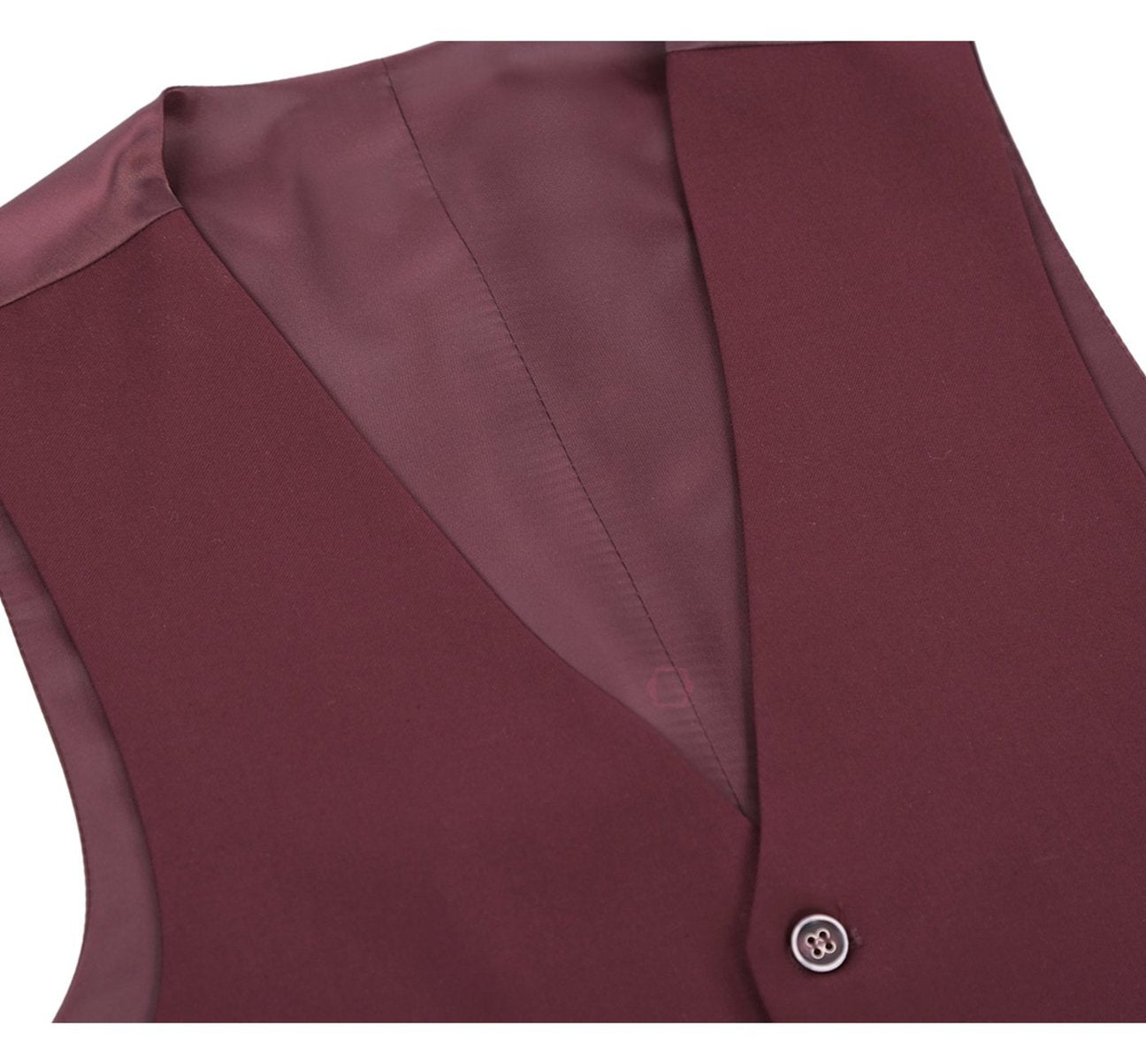 Alessandro Vitello by Renoir Burgundy Business Suit Vest - Regular Fit Waistcoat for Men | Perfect for Office, Weddings & Formal Events | Premium Dress Vest Collection 2018