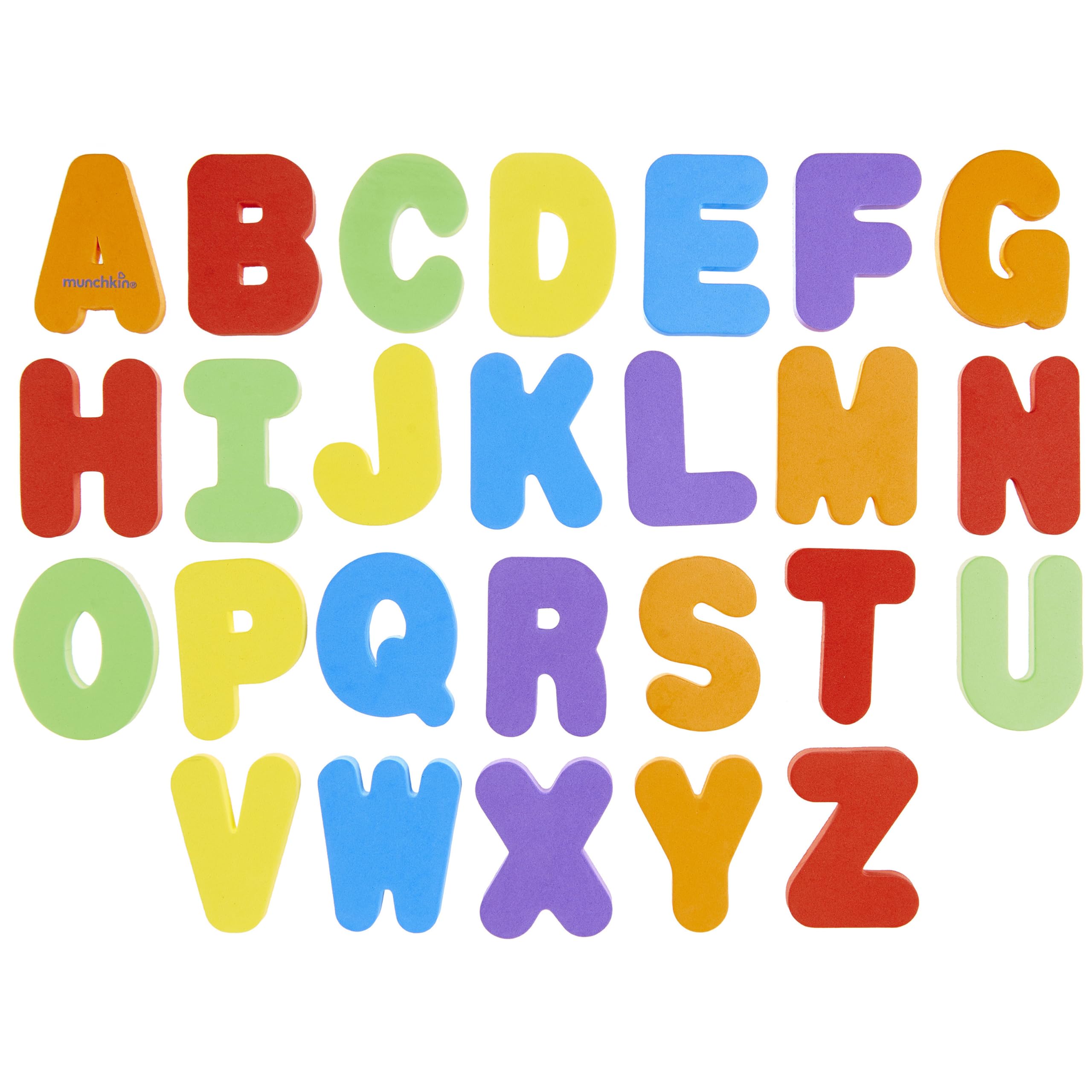 Munchkin Learn Baby Bath Foam Letters & Numbers - Non-Toxic Bath Toys for Toddlers | Stick to Tiles & Porcelain | Mess-Free Educational Shower Toys | Fun Learning During Bath Time | Perfect Gift for 1-3 Year Olds