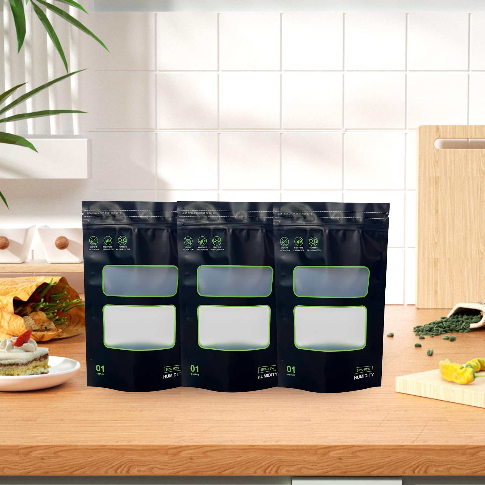 Reusable Food Storage Bags 20 Pack - Heat Sealable Lock & Seal Bags, 1 oz Capacity (6