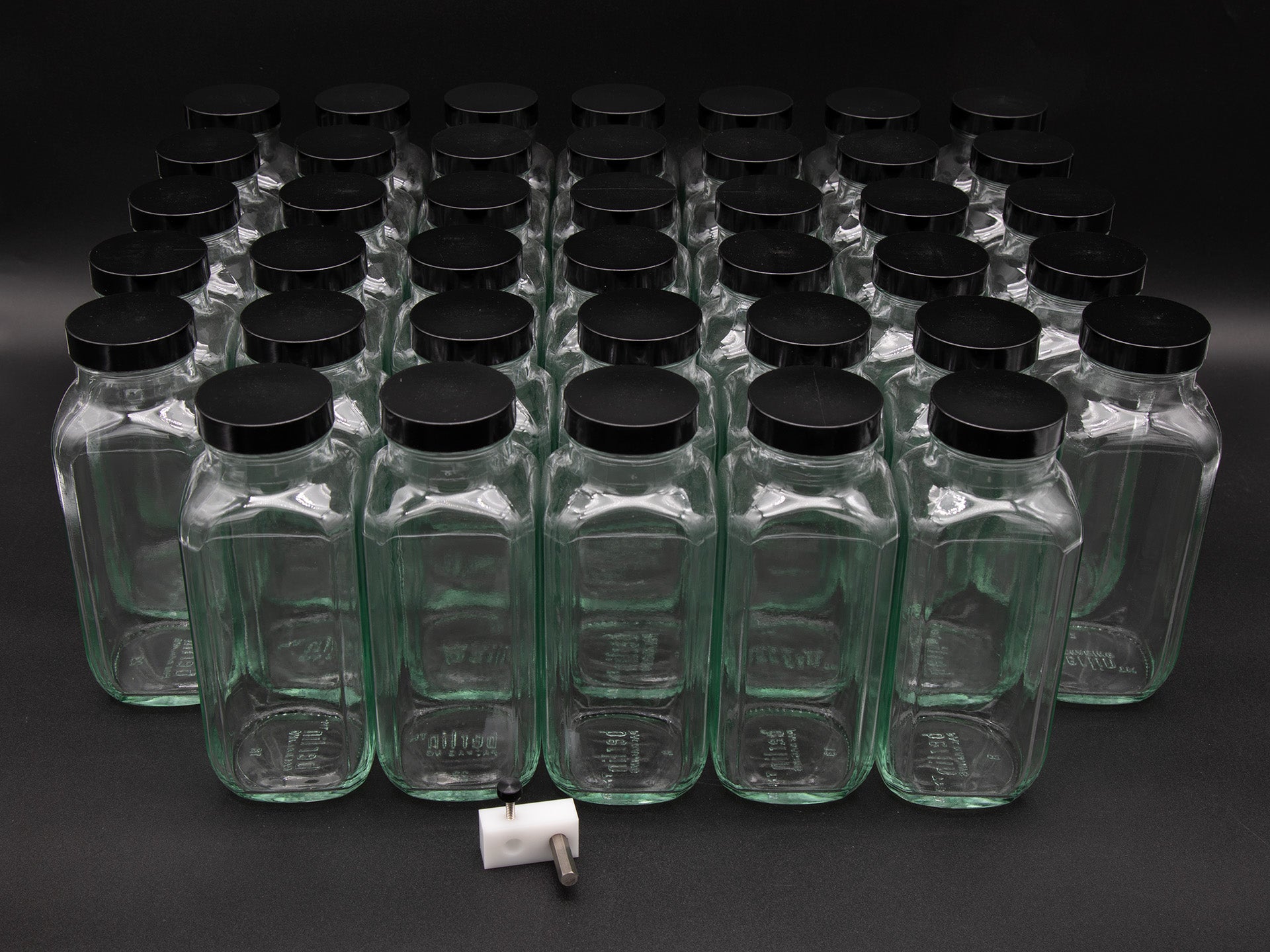 Premium Glass Collection Bottles - 40 Pack (480 mL Each) - Ideal for DIY Crafts, Essential Oil Storage, and Home Organization