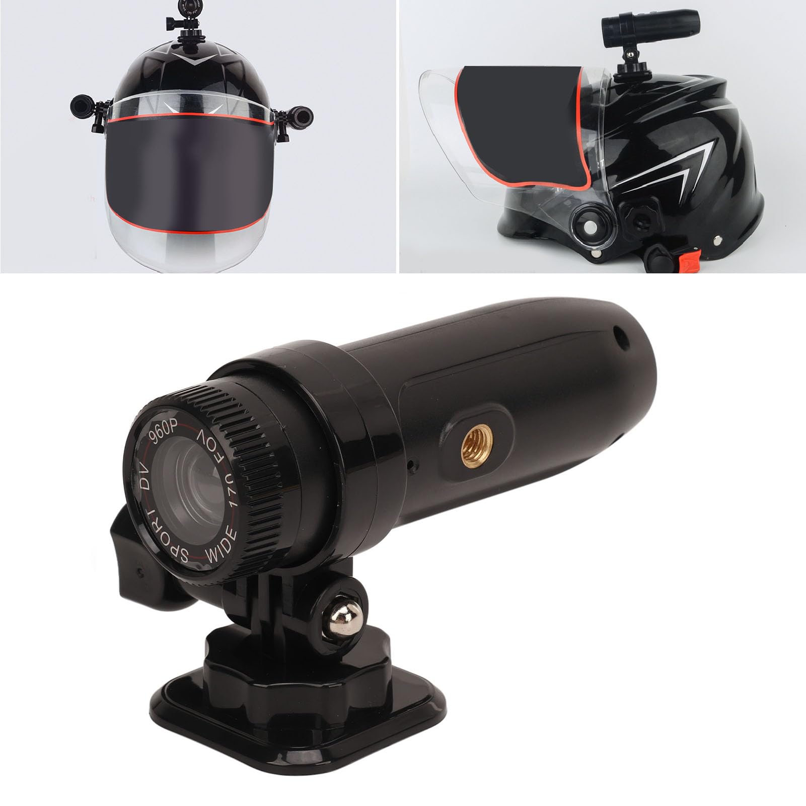 Cuifati LKT Bike Helmet Camera - 1080P Dual Lens Front & Rear Bicycle Action Camera | Compact Sports Video Recorder with Wide Angle | Waterproof Cycling Camera for Mountain Biking, Road Cycling & Outdoor Adventures