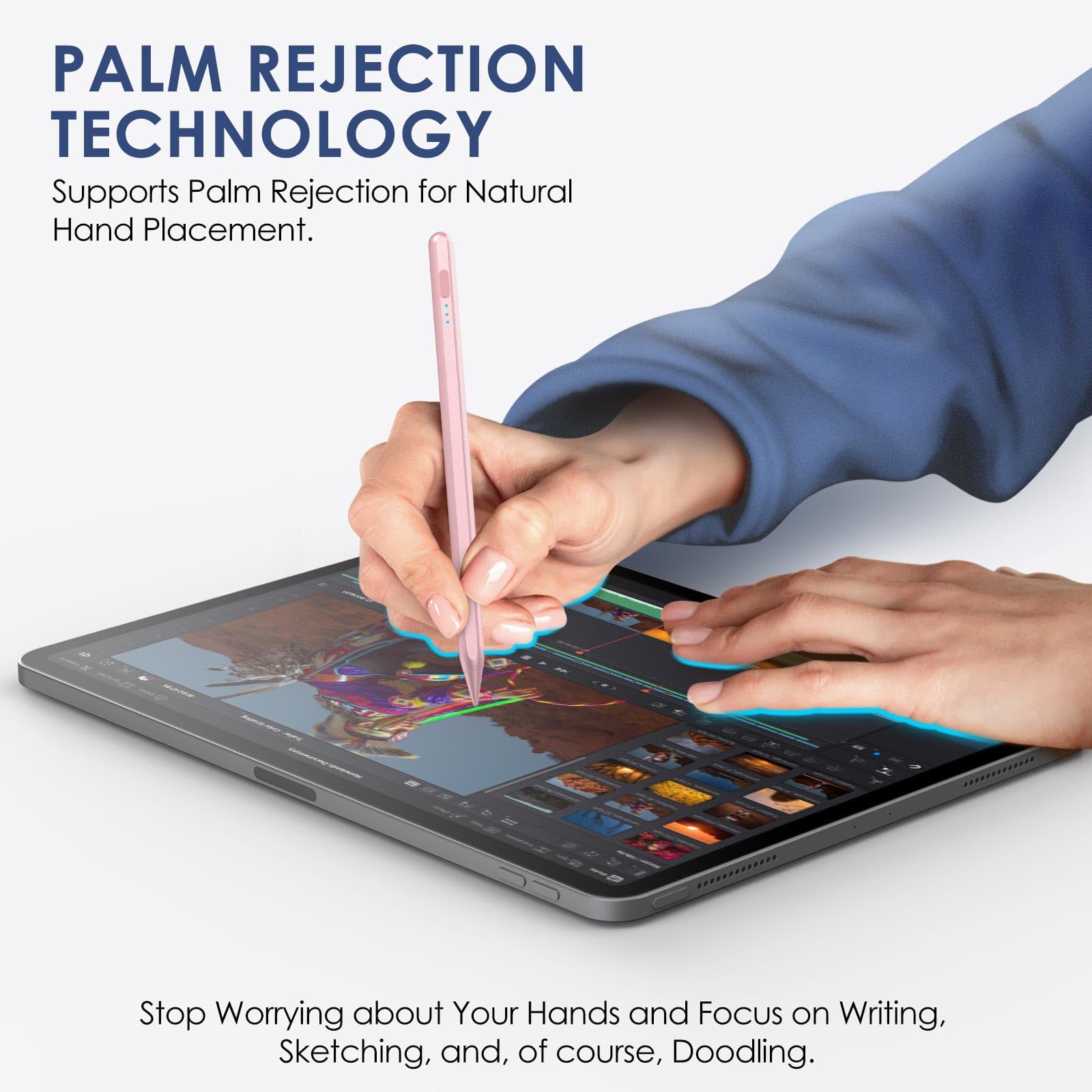 Premium Stylus Pen for iPad (2018-2024) - Fast Charging Apple Pencil 2nd Gen Alternative - Compatible with iPad Pro M4, 12.9