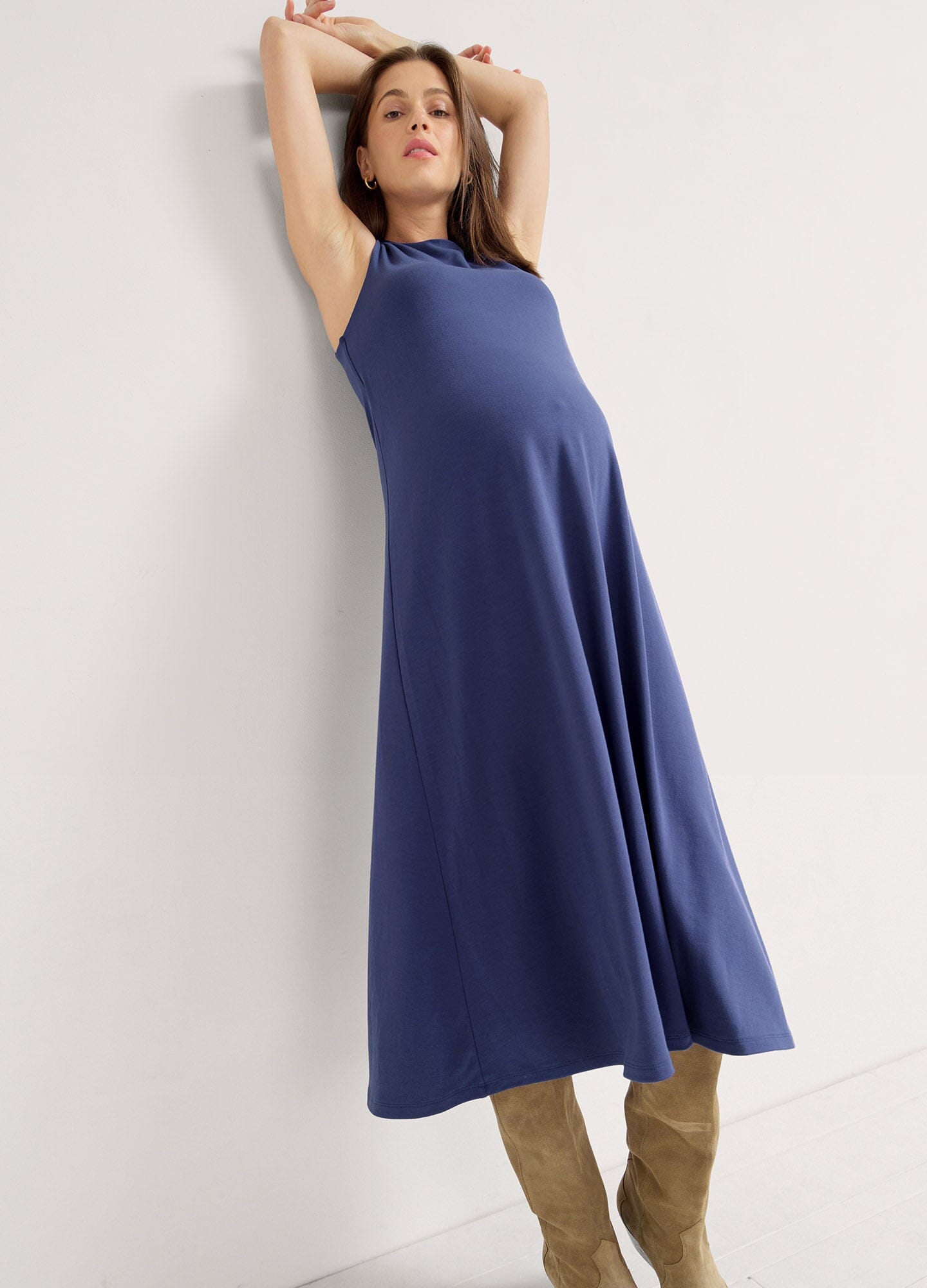 The Jamie Dress 4 - Women's Floral Summer Midi Dress with Short Sleeves, Comfortable & Stylish for Casual Outings, Beach Vacations and Date Nights
