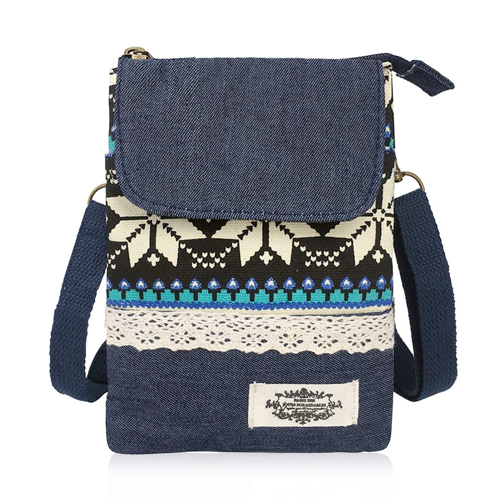 Stylish Canvas Crossbody Phone Purse for Women & Teens - Roomy Wallet Bag with Adjustable Shoulder Strap | Perfect for Shopping, Travel & Daily Essentials