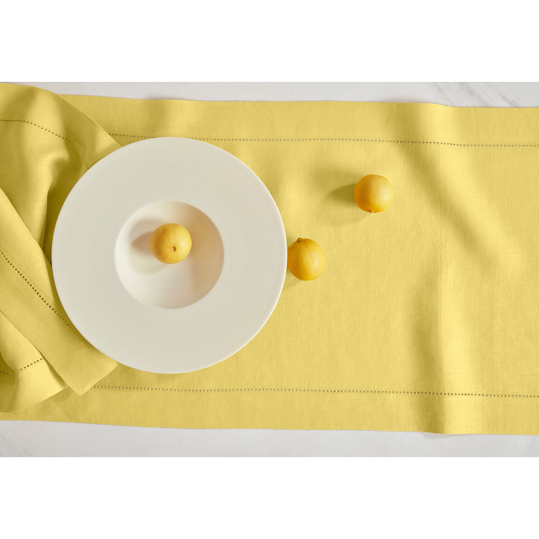 Sonoma Hemstitch Table Runner - Elegant Linen Table Decor for Dining & Special Occasions | Perfect for Weddings, Holidays & Home Decor