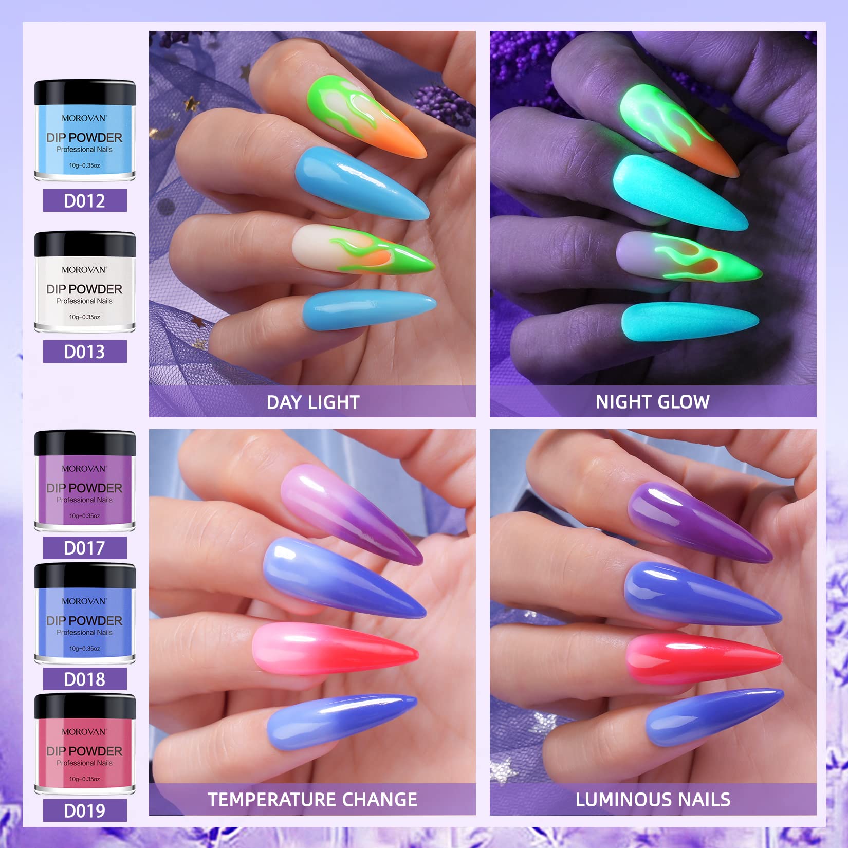 Morovan Dip Powder Nail Kit - 30 Piece Starter Set with 22 Vibrant Colors | Professional Dipping Powder & Liquid System for Salon-Quality Manicures | Perfect for Home Nail Art, DIY Gel Nails & All-Season Nail Designs
