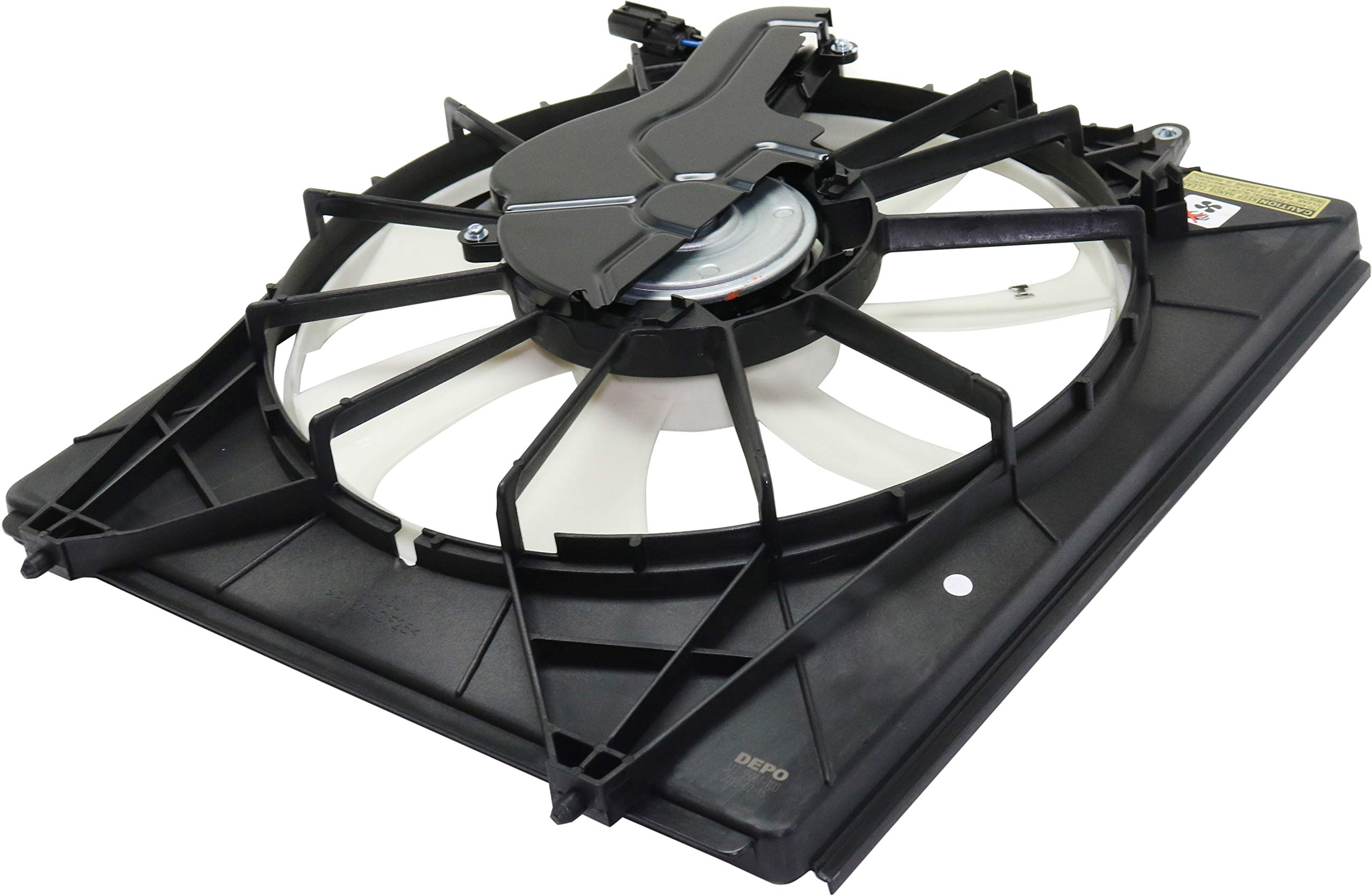 Go-Parts - A/C Condenser Fan Assembly Replacement for 2018-2023 Honda Odyssey Right Passenger Side - Perfect for Cooling System Repair & Summer AC Maintenance