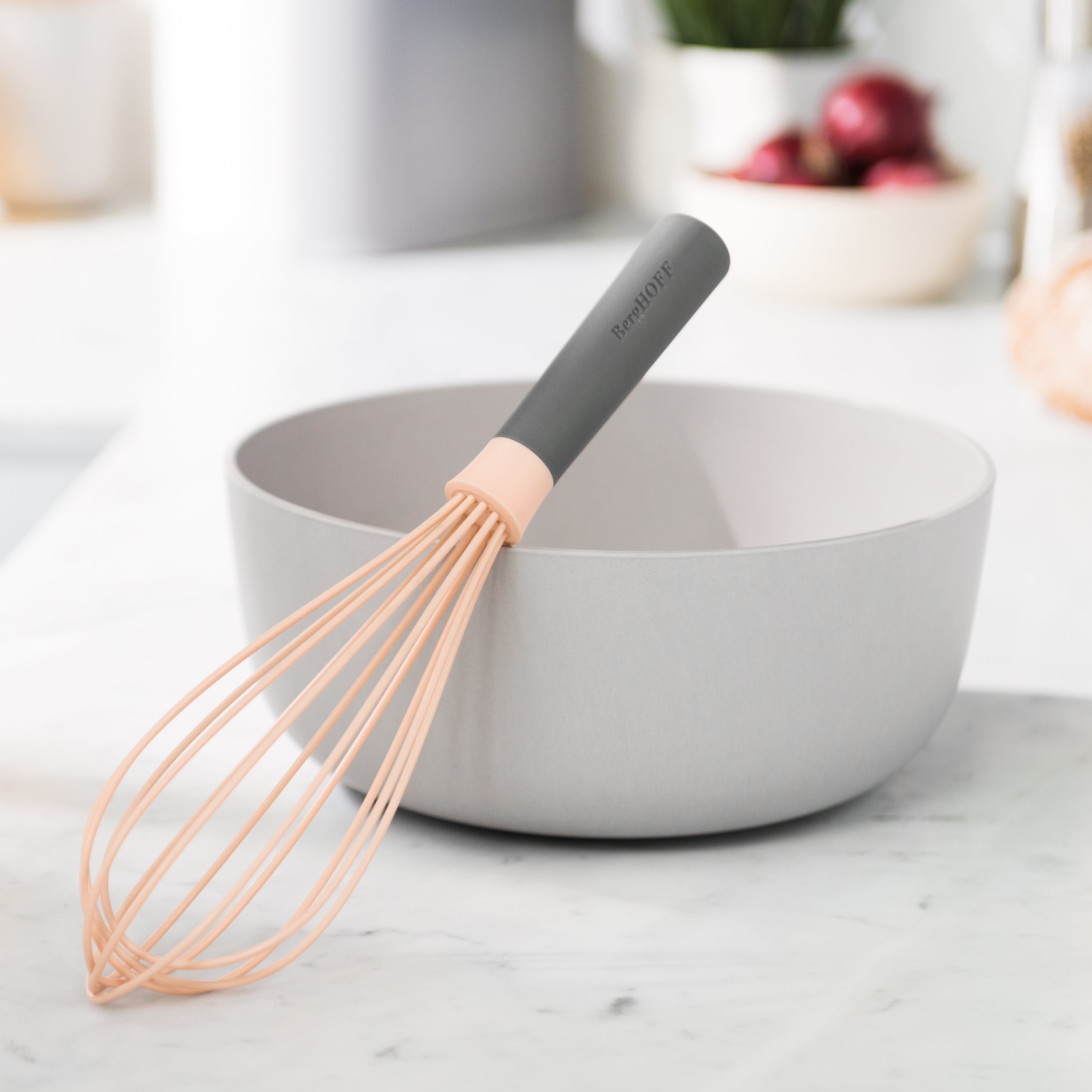 BergHOFF Leo 2-Piece Whisk and Scraper Baking Set - Perfect for Mixing Cake Batter, Cookie Dough & Pancake Batter