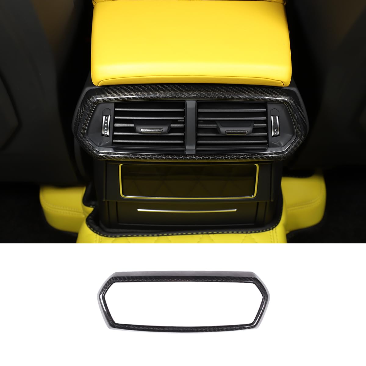 Lamborghini Urus 2018-2024 Rear Seat AC Vent Cover - Carbon Fiber Air Vent Outlet Frame Trim | Premium Car Interior Accessories | Perfect for Luxury SUV Customization & Interior Upgrades