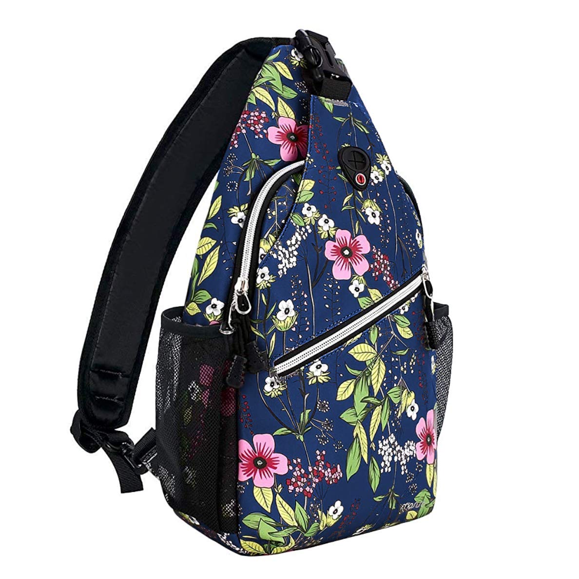 MOSISO Sling Backpack for Men & Women - Lightweight Travel Hiking Daypack, Water-Resistant Crossbody Shoulder Bag in Periwinkle Blue - Perfect for Outdoor Adventures, Commuting and Daily Use
