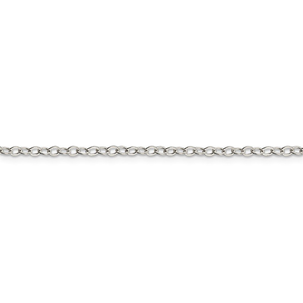 Sterling Silver 2.5mm Flat Open Oval Cable Chain Necklace - Dainty & Elegant Jewelry for Women, Perfect for Layering, Everyday Wear & Special Occasions