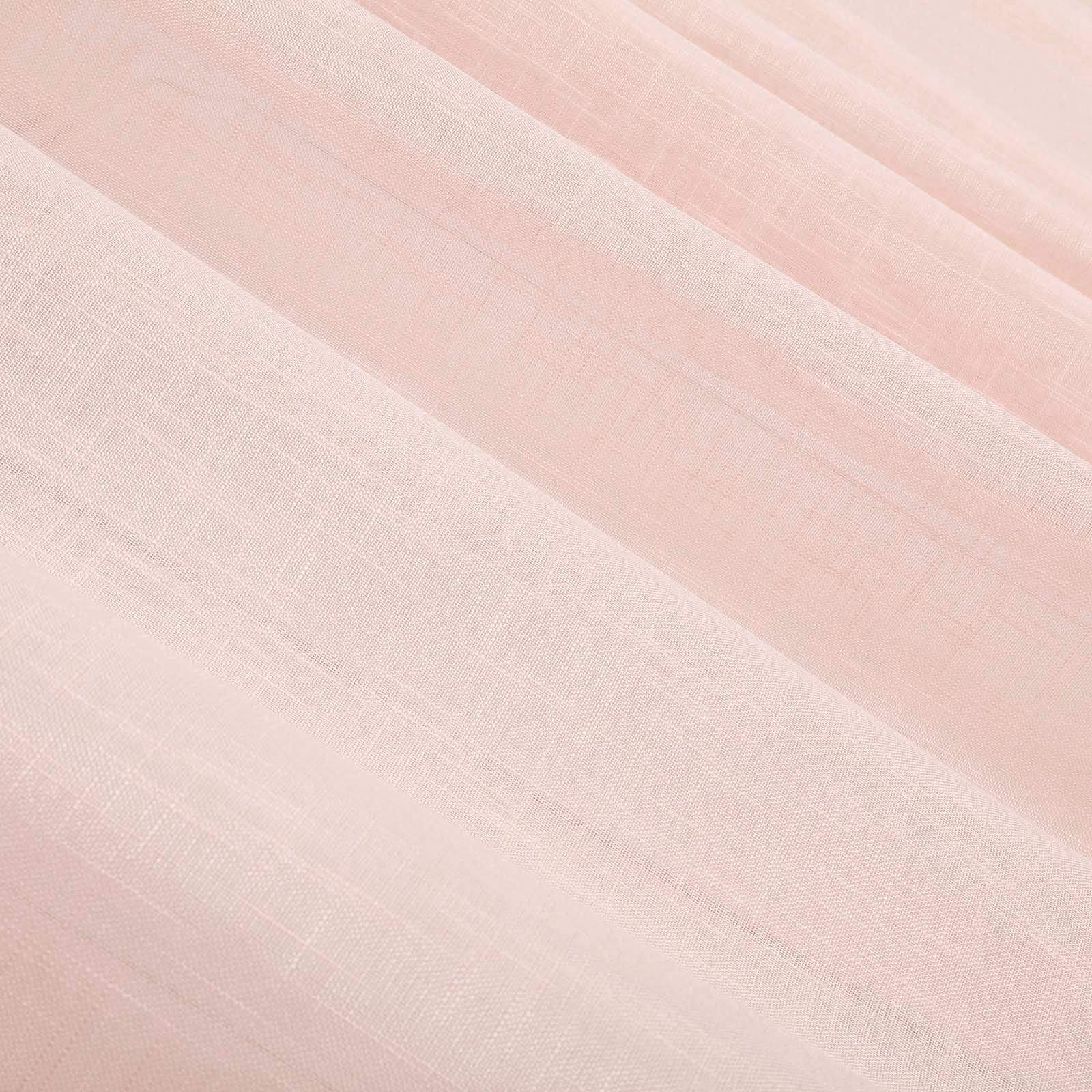 2 Pack 52x64 Inch Faux Linen Curtain Panels with Chrome Grommets - Light Filtering Window Drapes for Living Room & Bedroom
