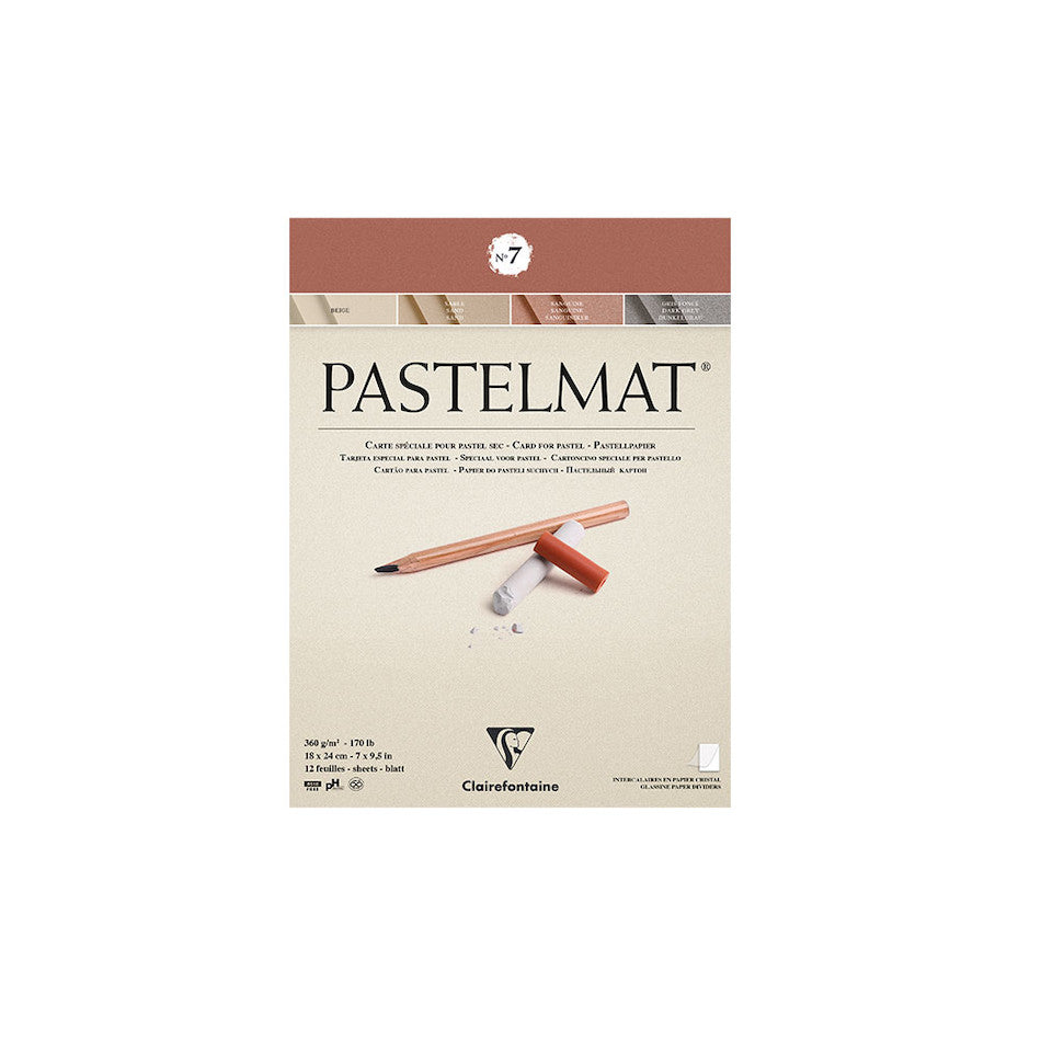Clairefontaine Pastelmat Pad No.7 - Premium Pastel Paper for Artists | Ideal for Soft Pastel, Charcoal & Pencil Drawings | Perfect for Professional Artwork & Sketching