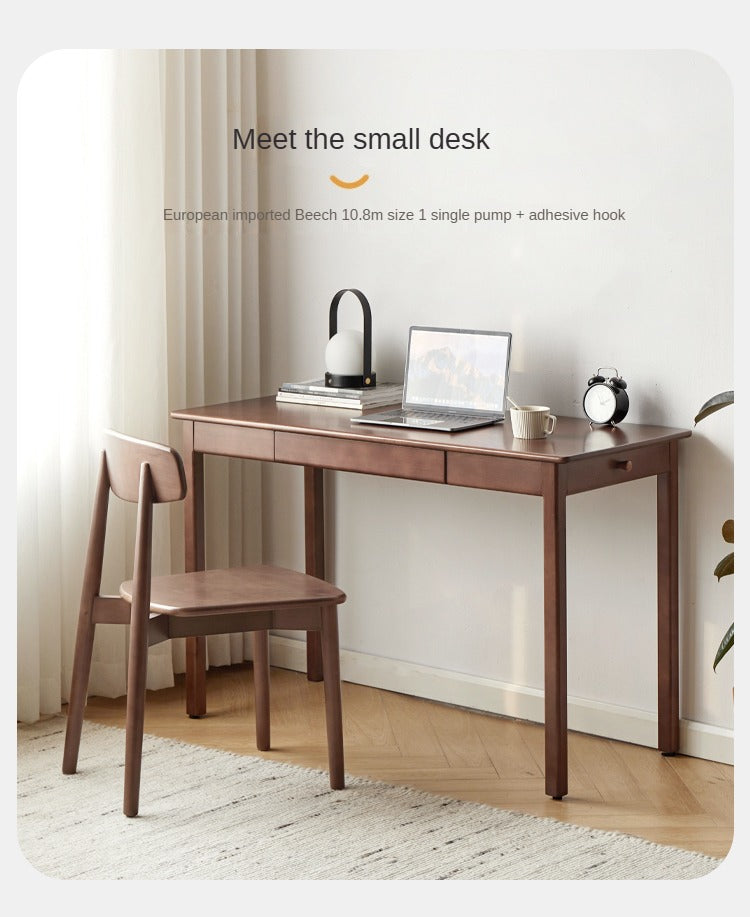Premium Beech Solid Wood Study Desk - Durable & Stylish Home Office Furniture for Work & Study