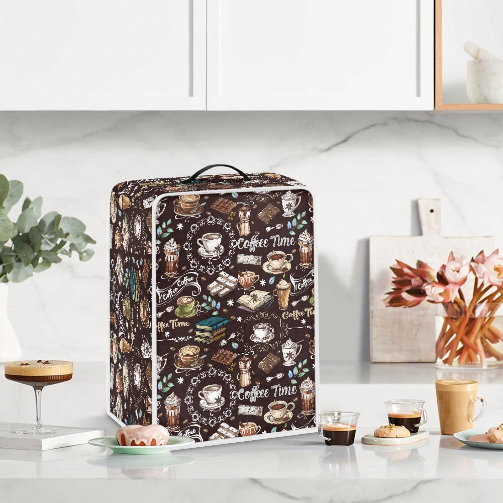 Premium Coffee Maker Cover with Top Handle - Stain & Dust Proof Kitchen Appliance Protector for Keurig, Nespresso & Drip Coffee Machines | Perfect for Home, Office & Cafe Use