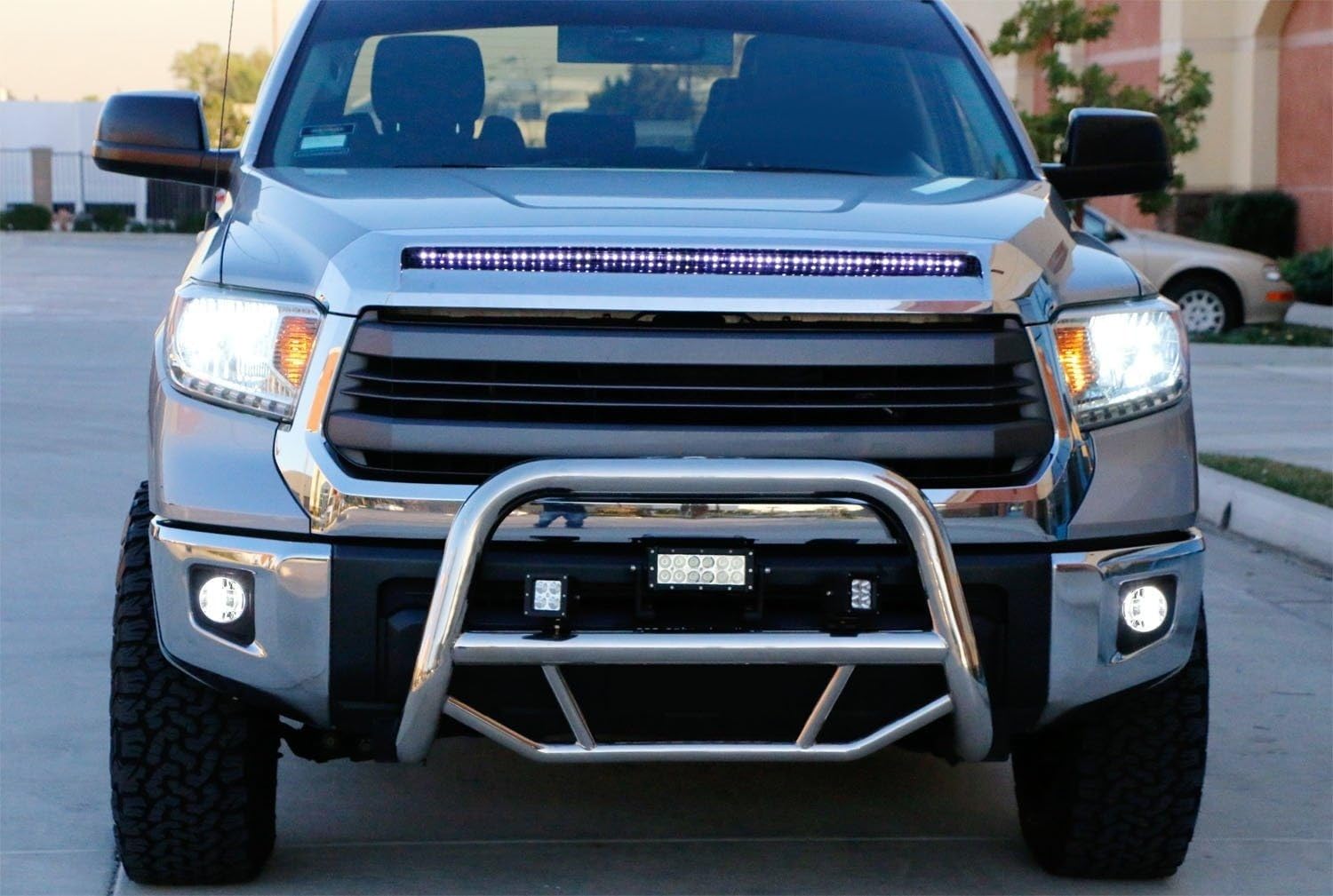 iJDMTOY High Power XB-D LED Fog Lights & Driving Lights Kit for 2014-2021 Toyota Tundra - Includes Garnish Bezels & Wiring Harness | Durable Off-Road Lighting for Night Driving & Foggy Conditions