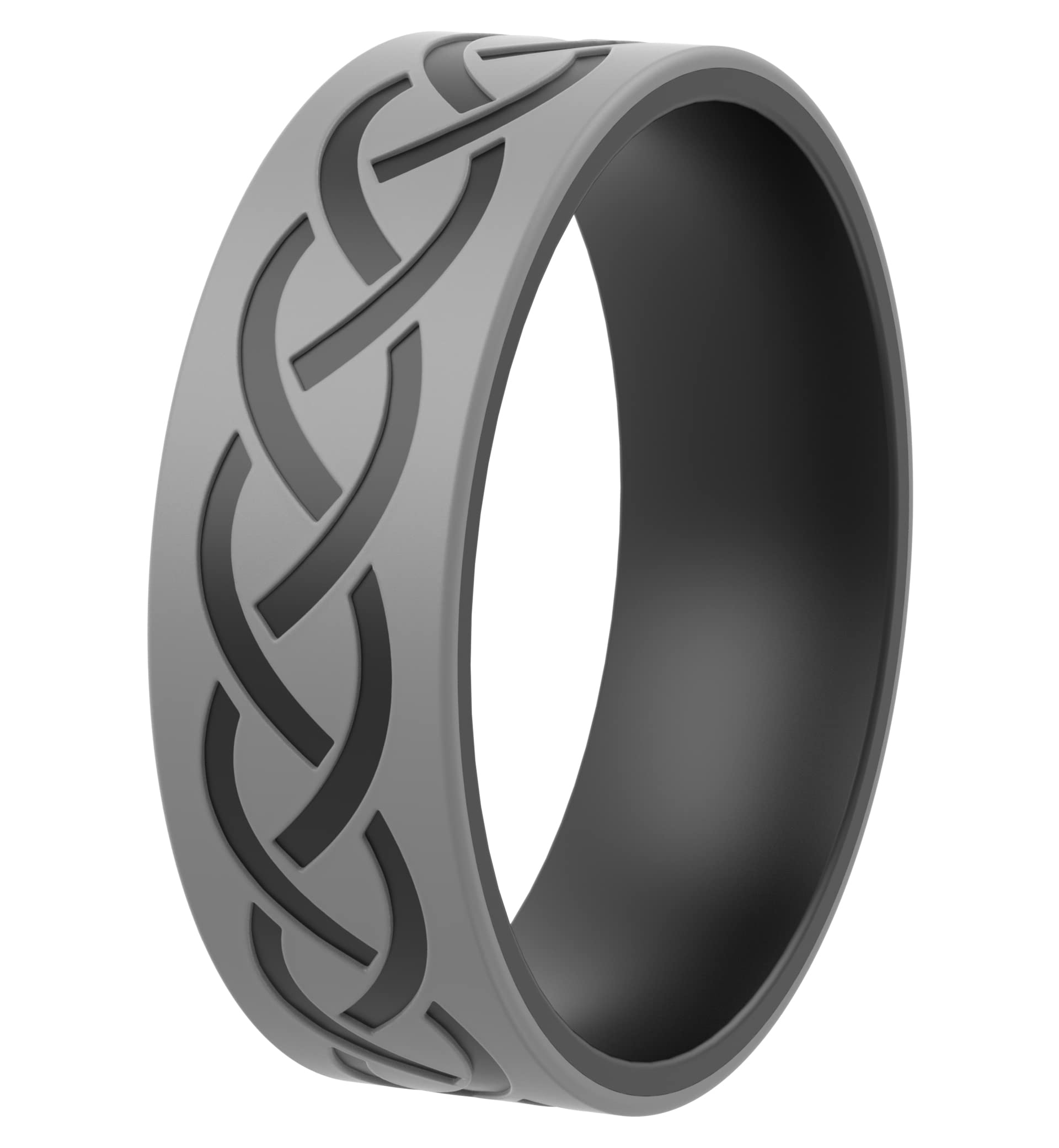 Thunderfit Silicone Wedding Bands for Men & Women - Laser Engraved Design Collection | Comfortable & Durable for Gym, Swimming, Travel & Outdoor Activities