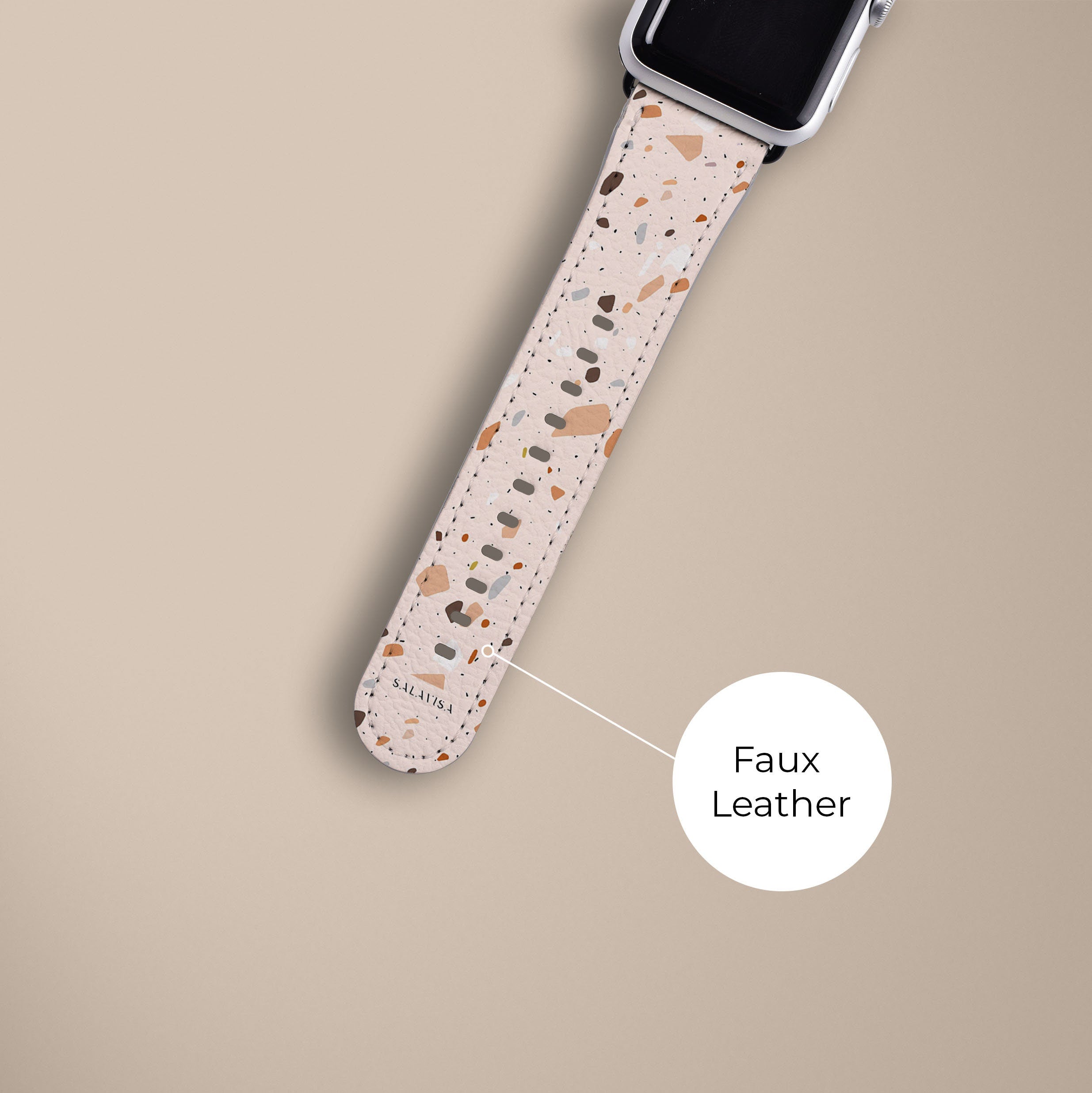 Pink Terrazzo Watch Band - 20mm Replacement Strap for Apple Watch & Fitbit - Stylish Durable Watch Accessory for Women & Men - Perfect for Workouts, Office & Casual Wear