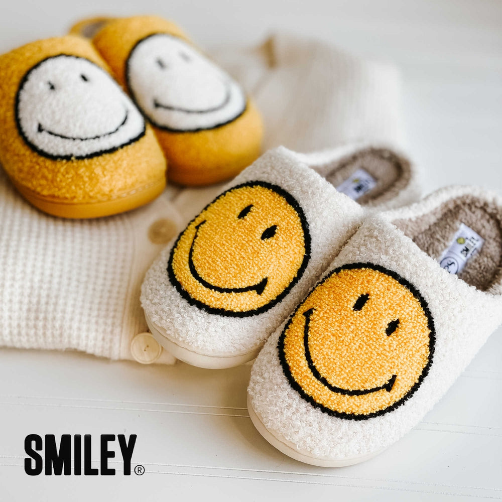 Original Smiley Slippers by Smiley™ - Cozy Home Slides for Women & Men - Perfect for Indoor Comfort, Lounge Wear, and Gift Giving