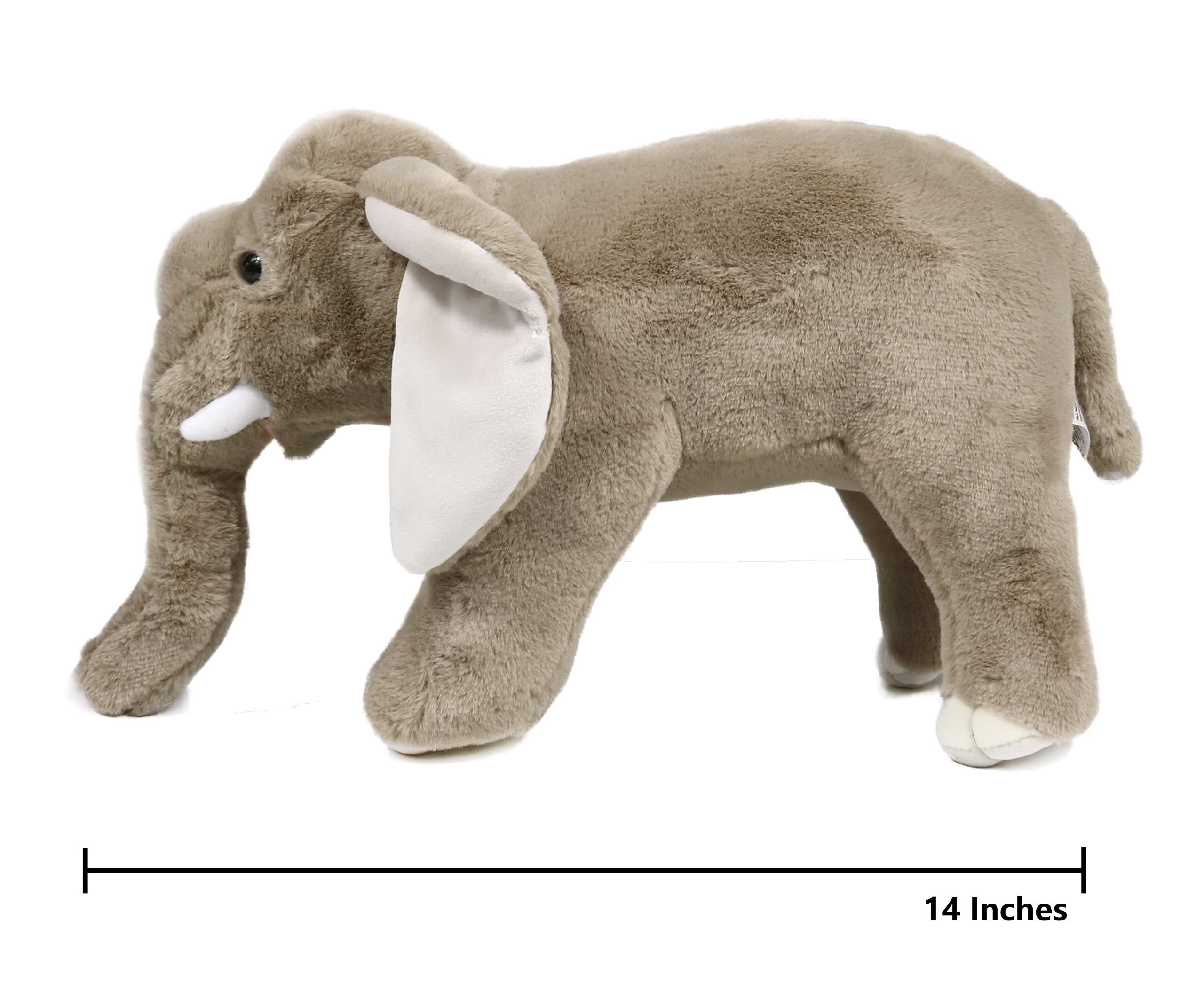 14 Inch Wild Animal Plush Toy - Ice King Bear & Elephant Stuffed Animals for Kids, Zoo Family Gifts | Perfect for Nursery Decor, Birthday Presents & Cuddling