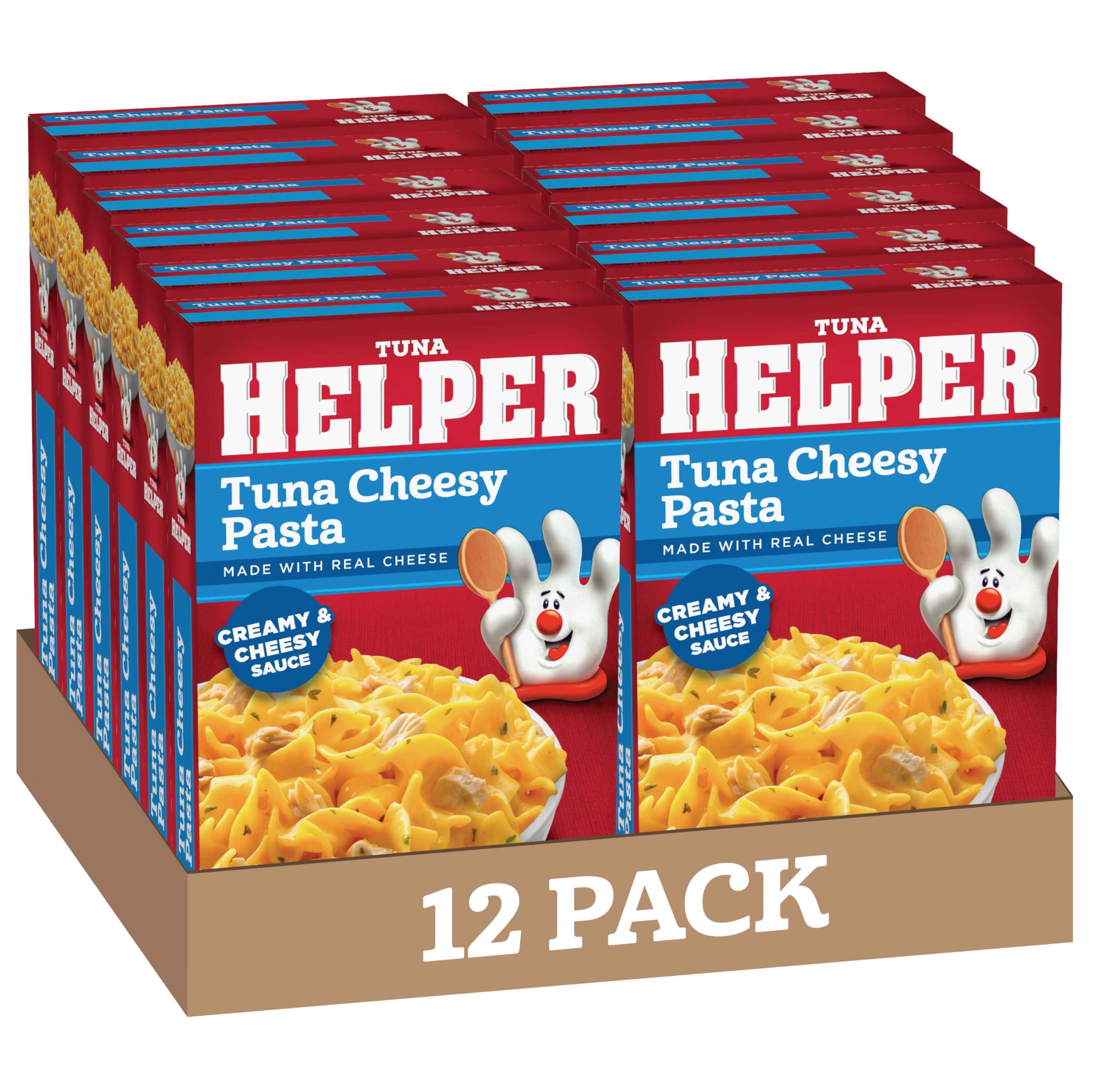 Tuna Helper Cheesy Pasta - 5.3 Oz (Pack of 12) | Easy Cheesy Tuna Casserole Mix | Quick Family Dinner & Meal Prep Solution