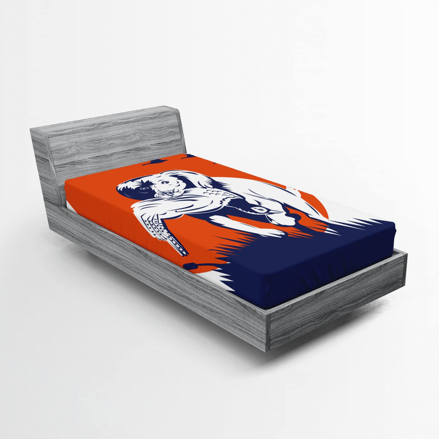 Ambesonne Hunting Fitted Sheet - Cocker Spaniel Dog Design, Twin XL Size for Bedroom Comfort
