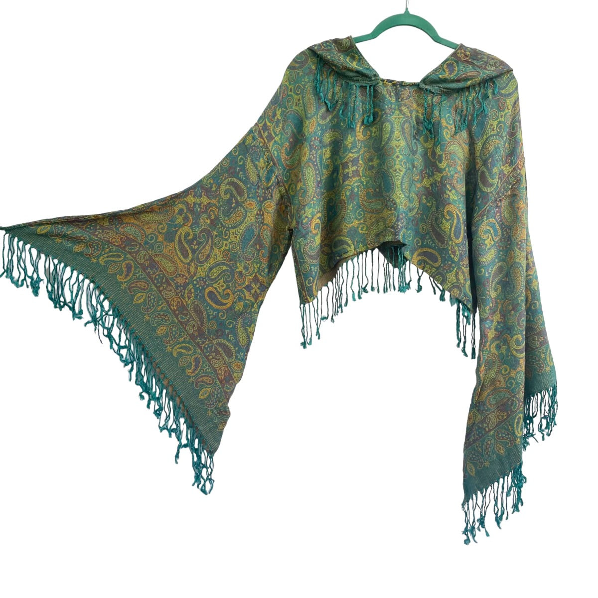 Butterfly Bell Pashmina Shawl - Elegant Paisley Forest Print Scarf for Women | Perfect for Boho Fashion, Parties, and Winter Layering