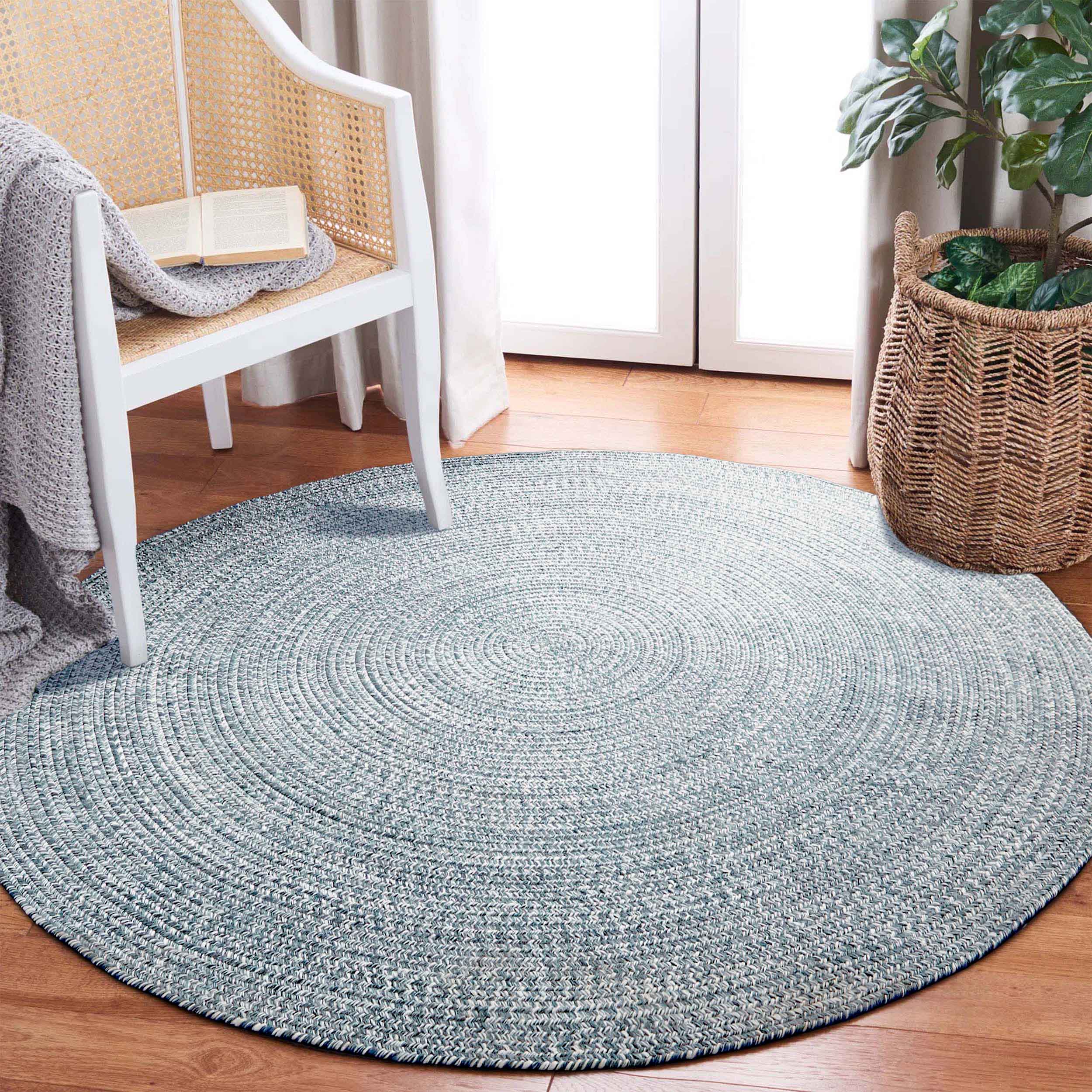 Reversible Braided Area Rug - Non-Slip Two Tone Indoor/Outdoor Rug for Living Room, Bedroom, Patio - Soft & Durable Home Decor