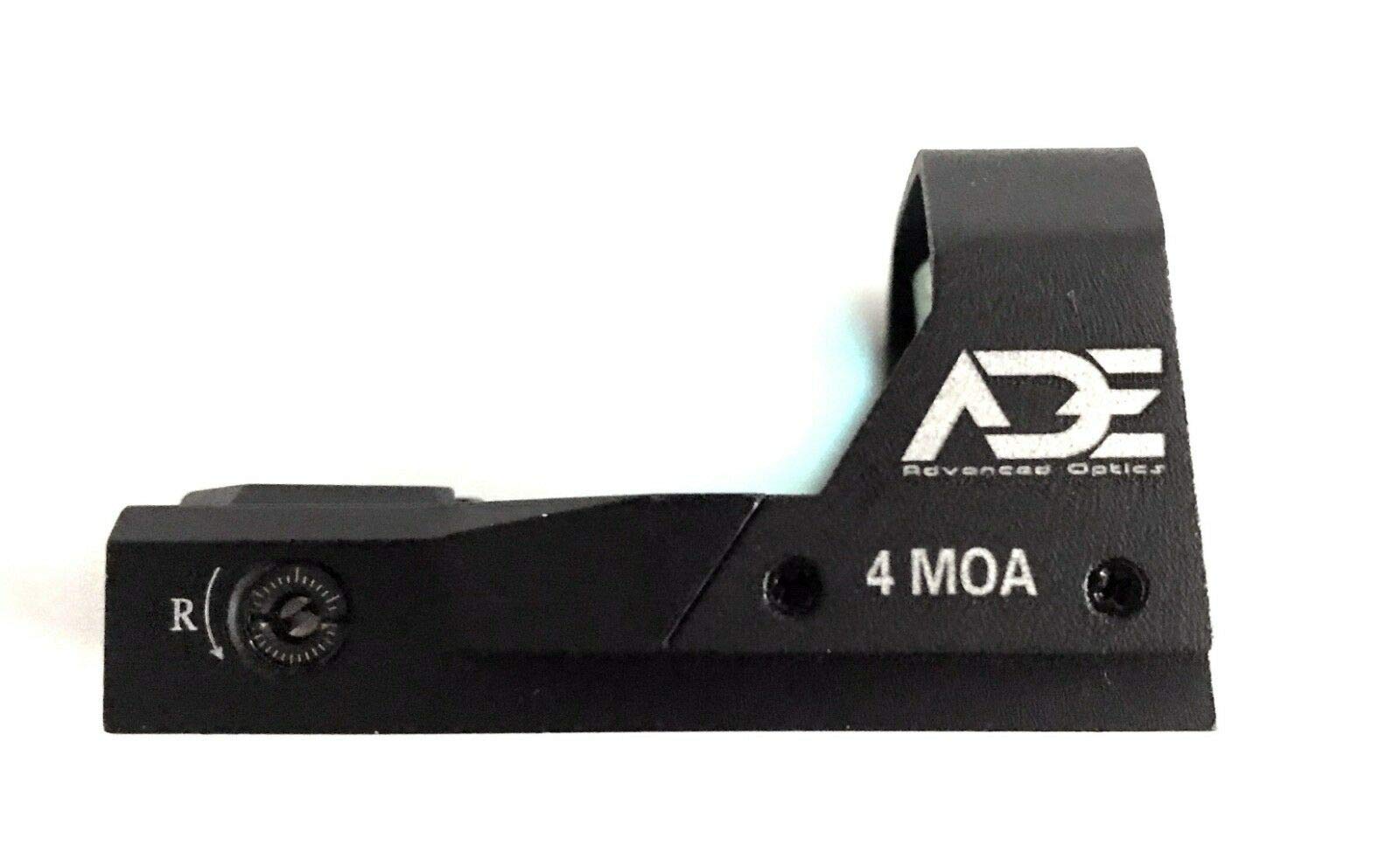 Ade Advanced Optics Zantitium RD3-015 Red Dot Reflex Sight with Mounting Plate - Compatible with Ruger Mark I, II, III, IV, IV-Lite & Picatinny Rails - Perfect for Pistol Shooting, Hunting, and Tactical Applications