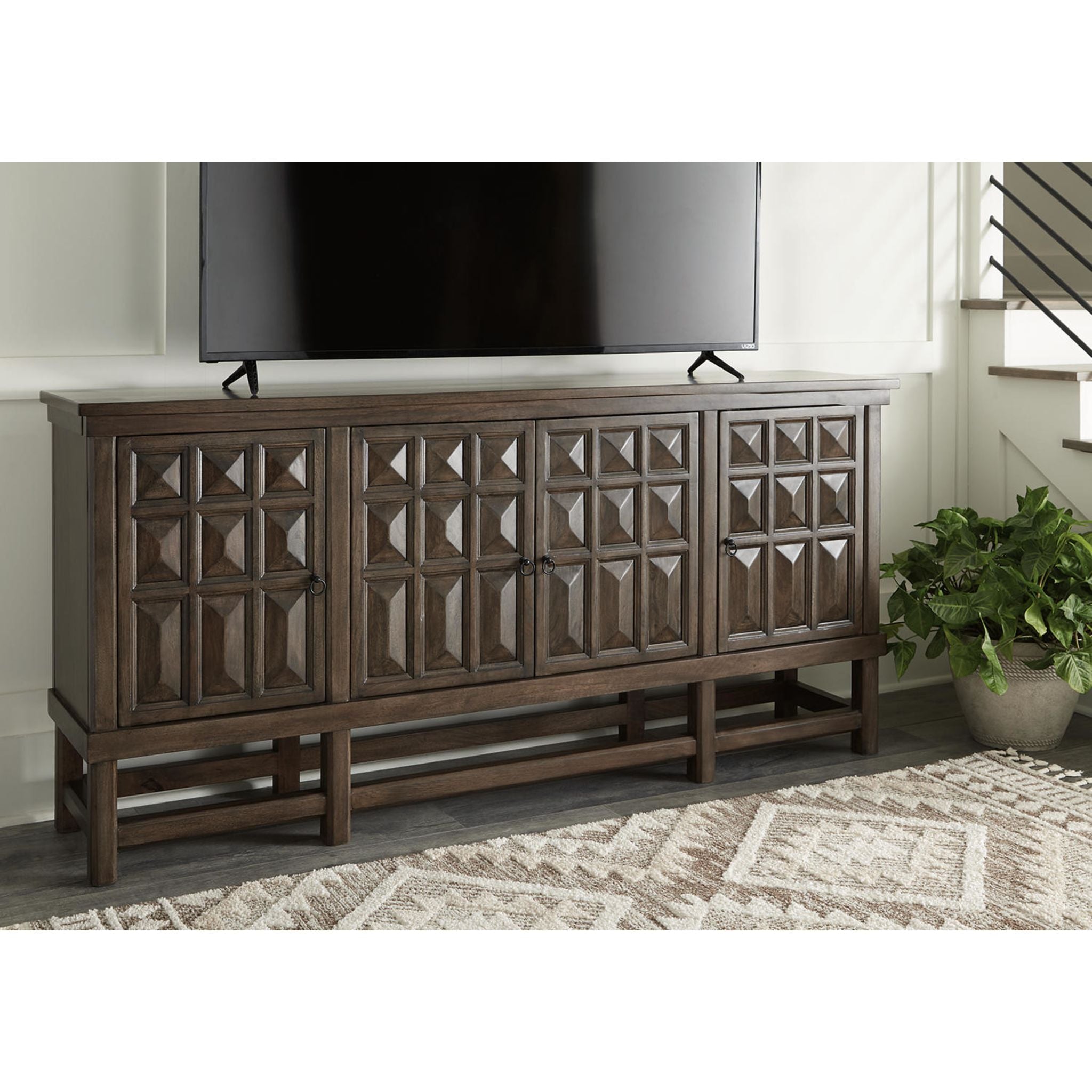 Braunell Accent Cabinet - Brown Wood Side Table for Living Room, Bedroom & Entryway | Stylish Storage Furniture for Home Decor