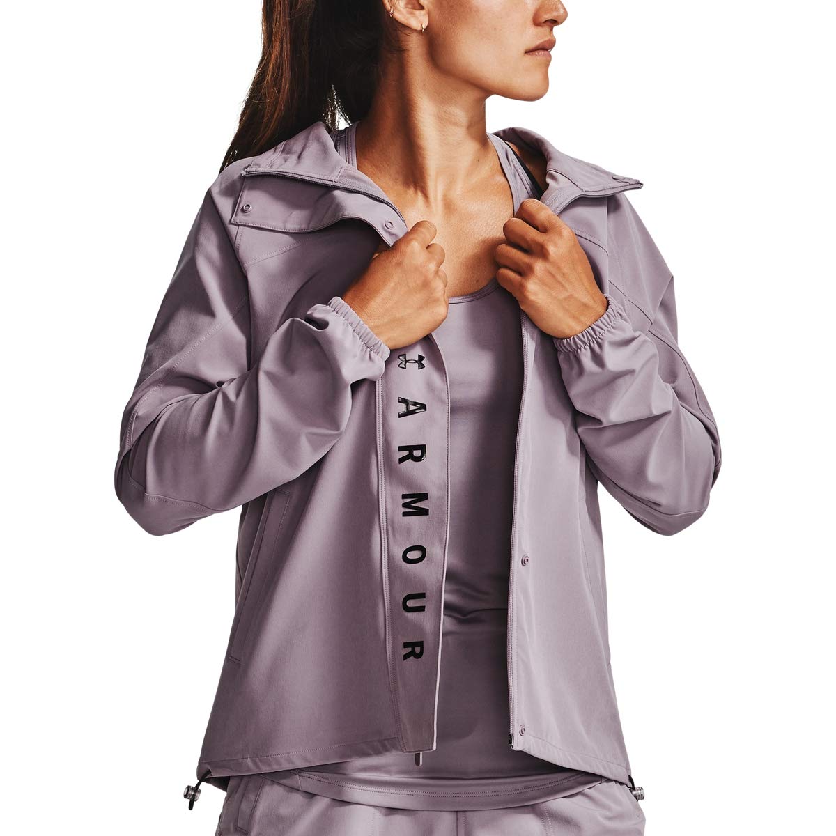 Under Armour Recover Woven Full-Zip Women's Jacket - Lightweight Performance Outerwear for Running, Hiking, and Casual Wear