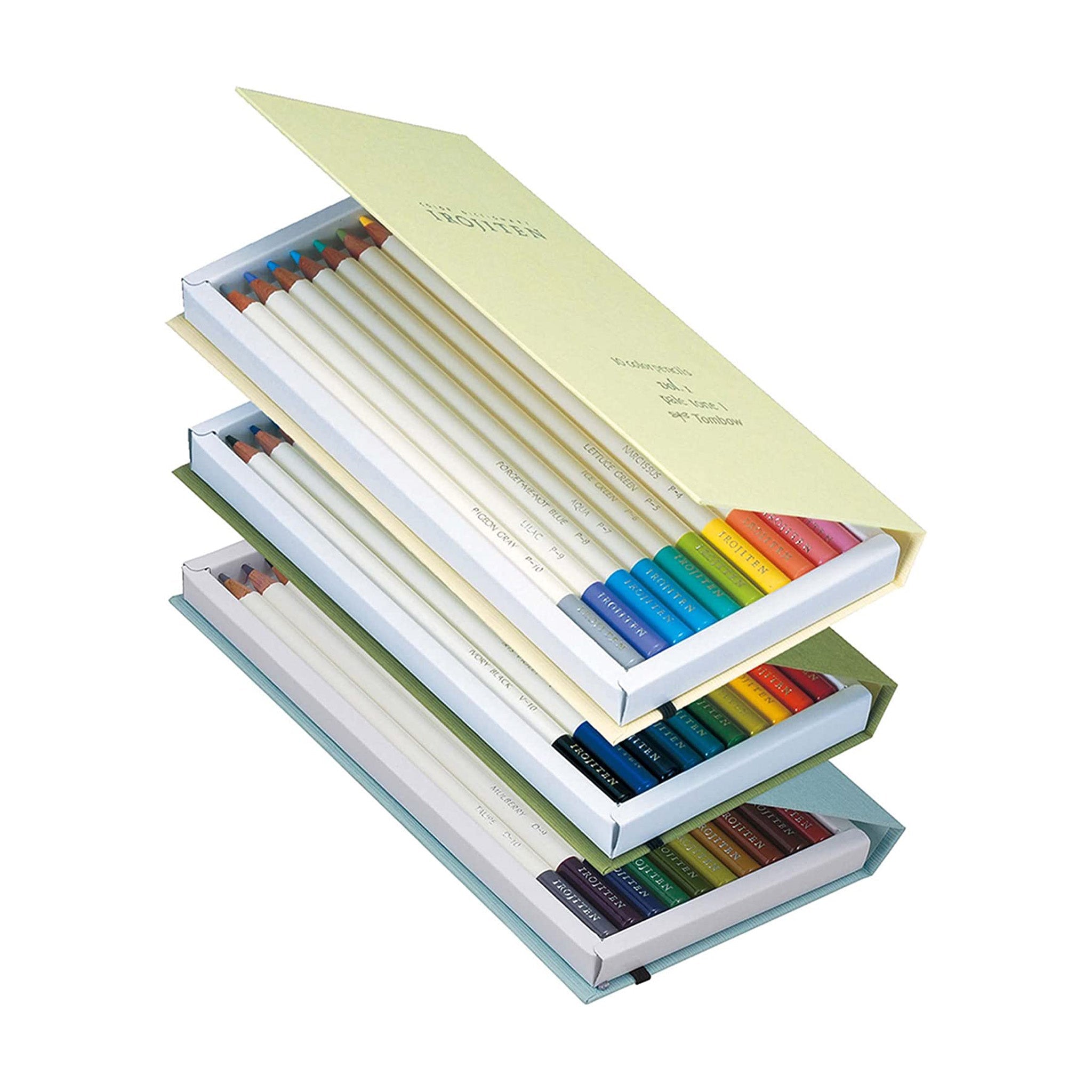 Tombow Irojiten Colored Pencil Set - 90 Premium Artist Pencils (Vol.1,2,3 Bundle) for Professional Drawing, Sketching & Adult Coloring Books - Vibrant Colors & Smooth Blending