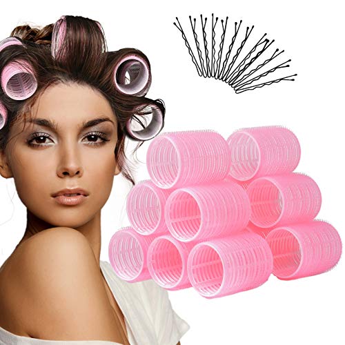 12 Pack Self Grip Hair Rollers for Women - Large Salon Quality Hair Curlers for DIY Hairstyling at Home, Perfect for Creating Voluminous Curls and Waves