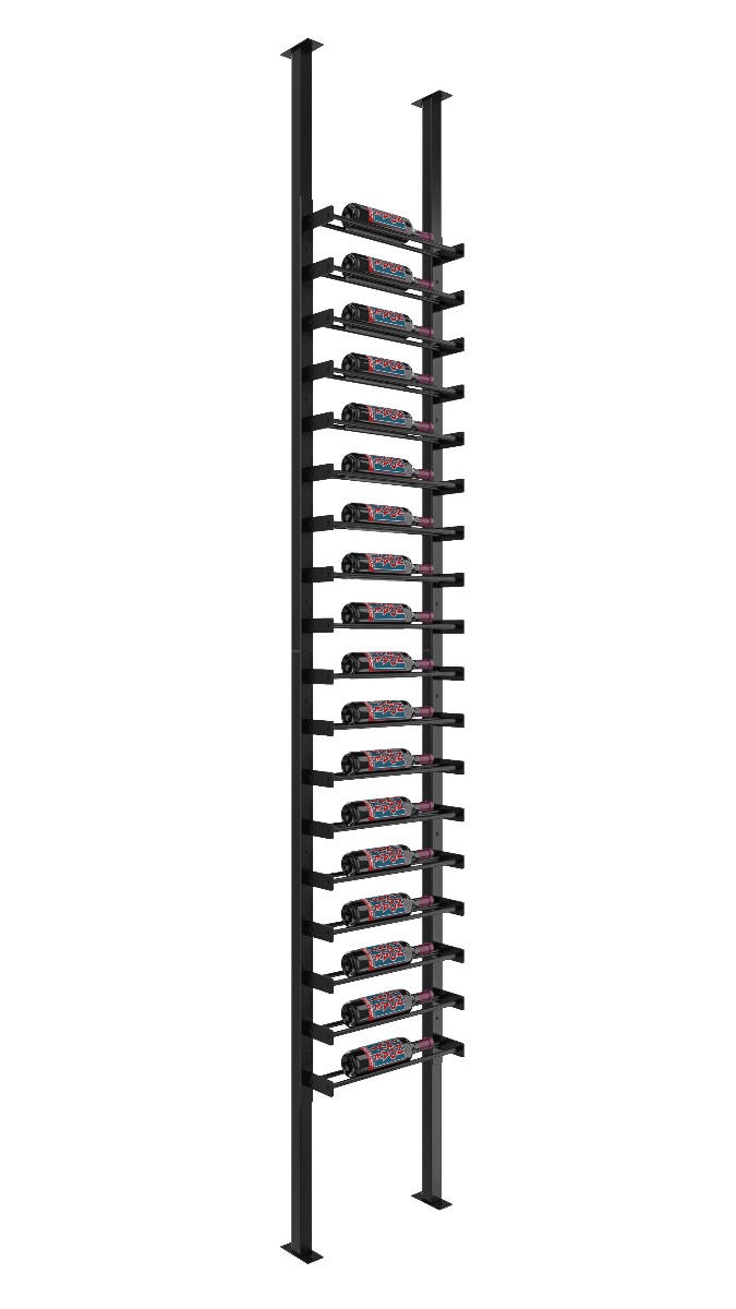 Evolution Wine Wall Single Sided 1 Column Post Kit - Premium Wine Rack System for Home Cellars, Bars & Restaurants
