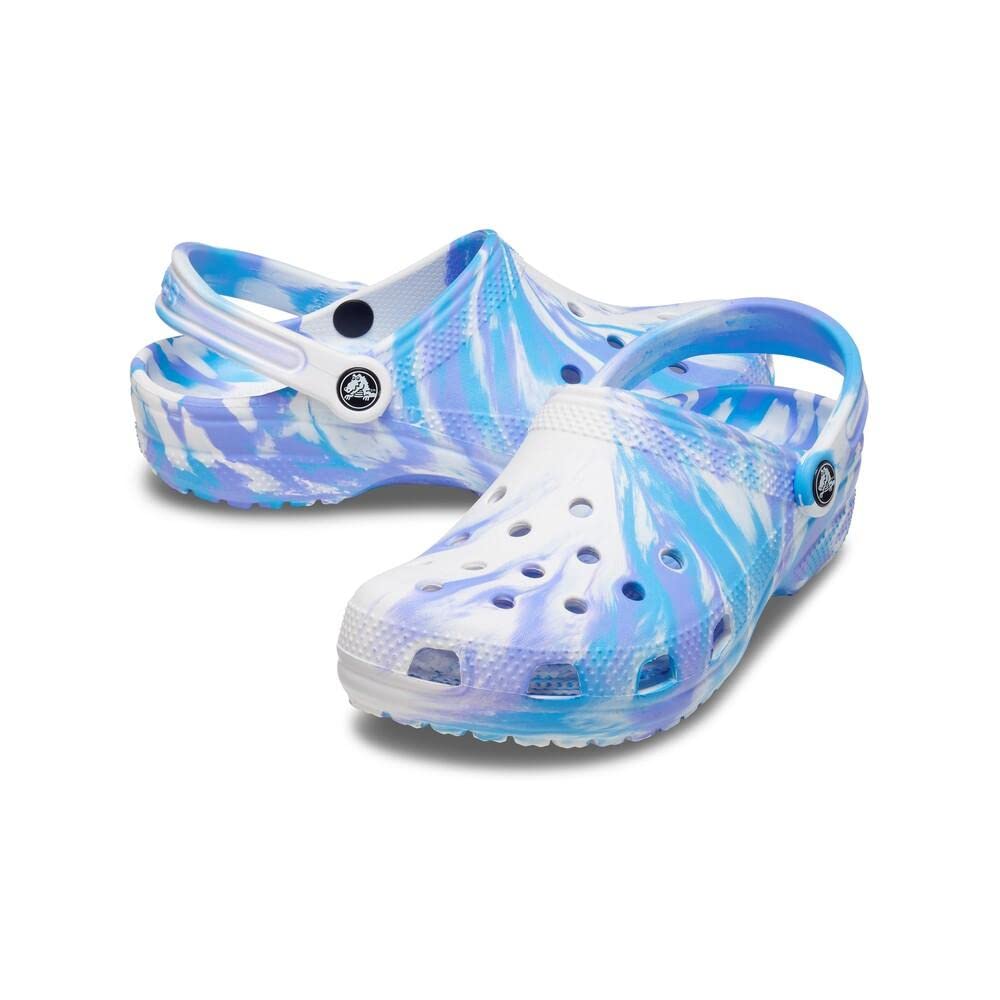 Crocs Unisex Classic Marbled Tie-Dye Clog | Comfortable Slip-On Water Shoes for Men & Women | Perfect for Beach, Pool, Garden & Casual Wear