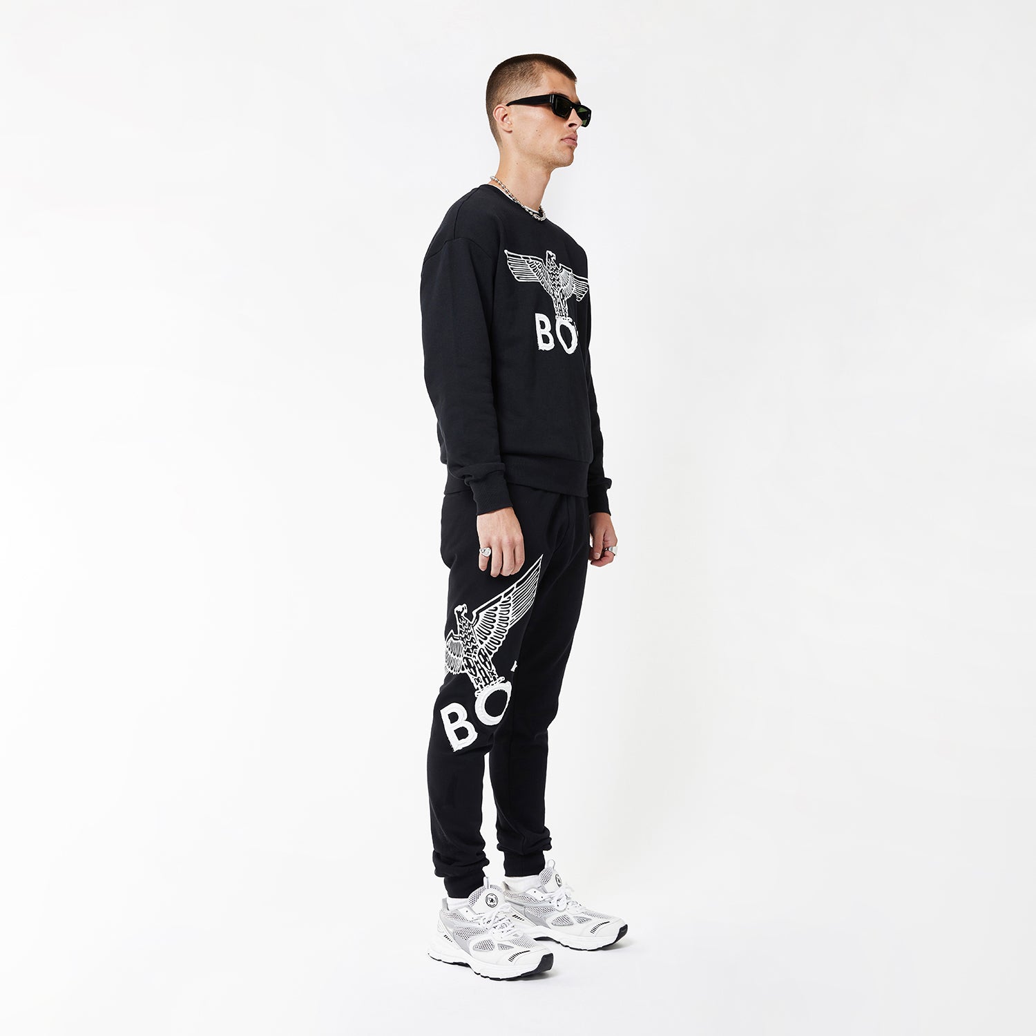 BOY EAGLE SCRIBBLE JOGGERS - Trendy Kids' Graphic Print Jogger Pants for Boys | Perfect for Playdates, School & Casual Outings