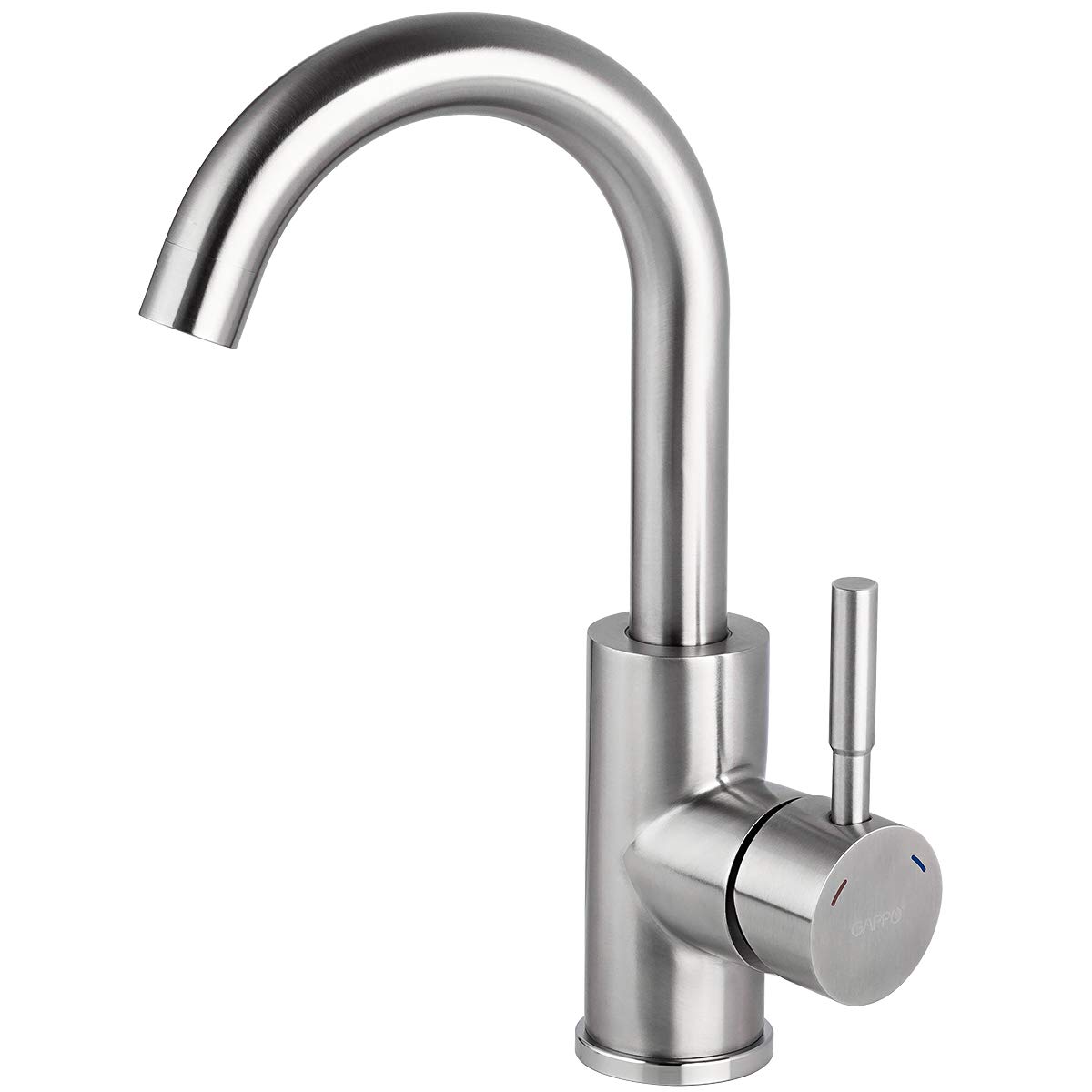 GAPPO Brushed Nickel Bar Sink Faucet - Stainless Steel Farmhouse Lavatory Faucet Mixer for Small Kitchen, Bar, RV & Outdoor Use