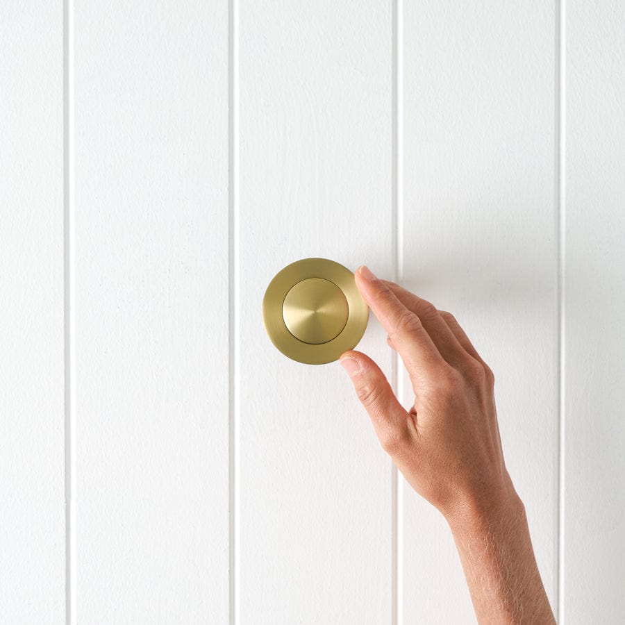 Pop Up Waste Drain Stopper in Brushed Brass - No Overflow Design for Bathroom Sink & Bathtub - Perfect for Modern Home Renovation and Plumbing Upgrades