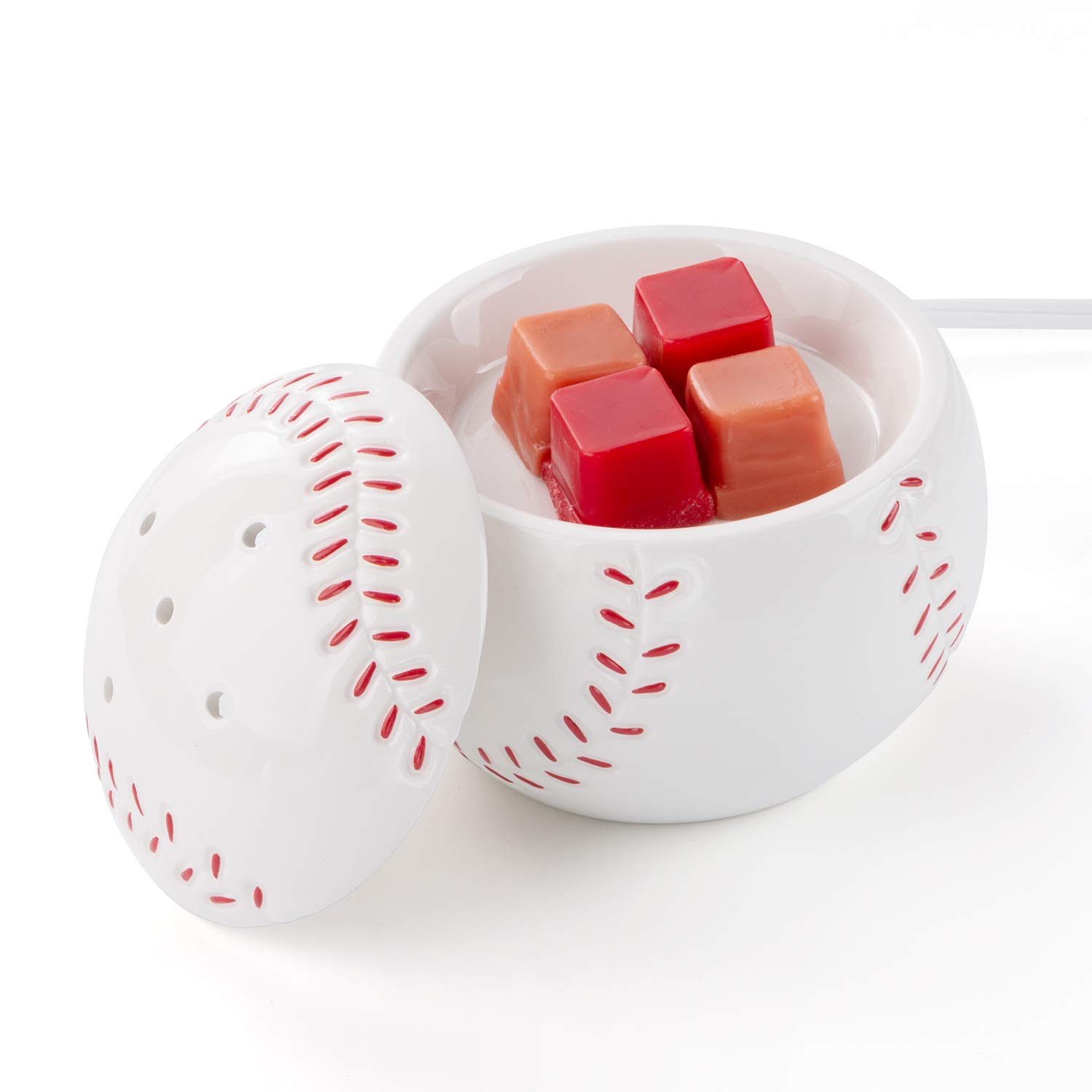 STAR MOON Electric Wax Melt Warmer - Flameless Ceramic Candle Melter for Scented Wax Cubes & Scentsy Wax | Safe, No Flame, No Smoke, No Soot | Perfect for Home, Office, Spa & Gift Giving (Baseball Design)