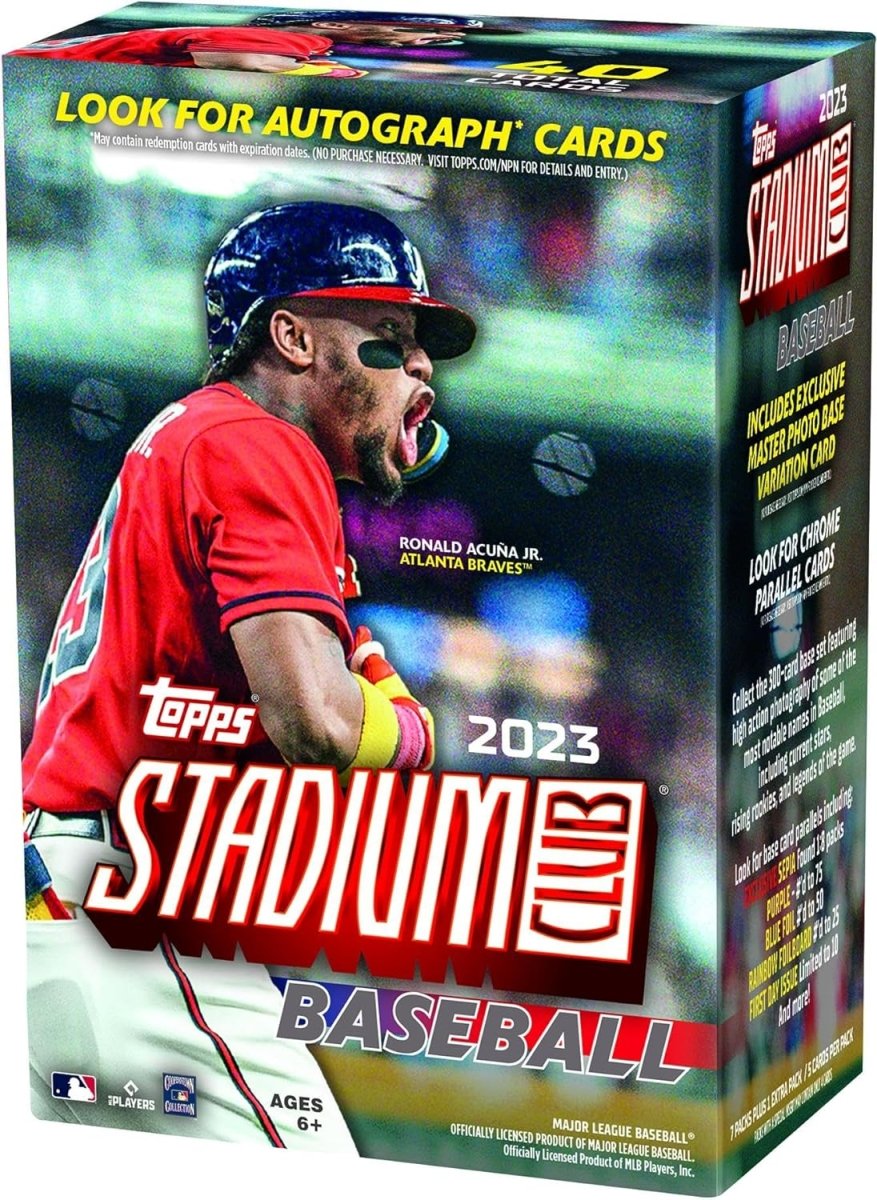 2023 Topps Stadium Club Baseball Card Blaster Box - Premium MLB Trading Cards Collection for Collectors & Fans - Perfect for Gifts, Trading, and Display
