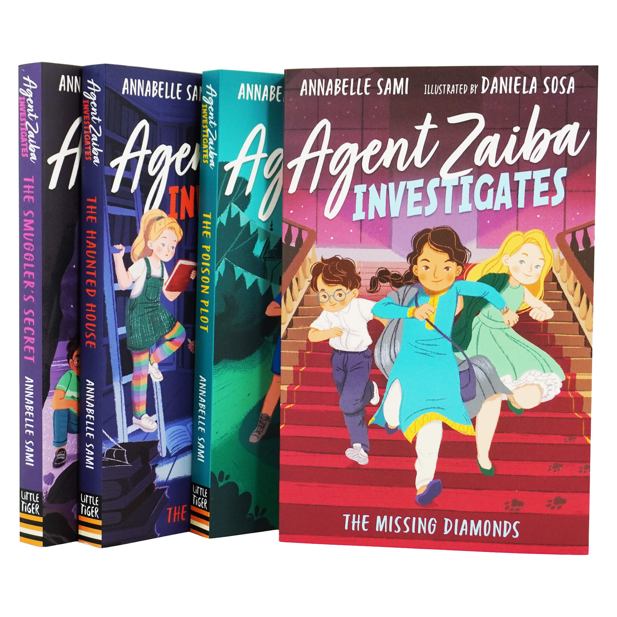 Agent Zaiba Investigates Series 4-Book Collection Set by Annabelle Sami - Mystery Books for Kids Ages 8-12 - Paperback Edition - Perfect for Young Readers & Classroom Libraries