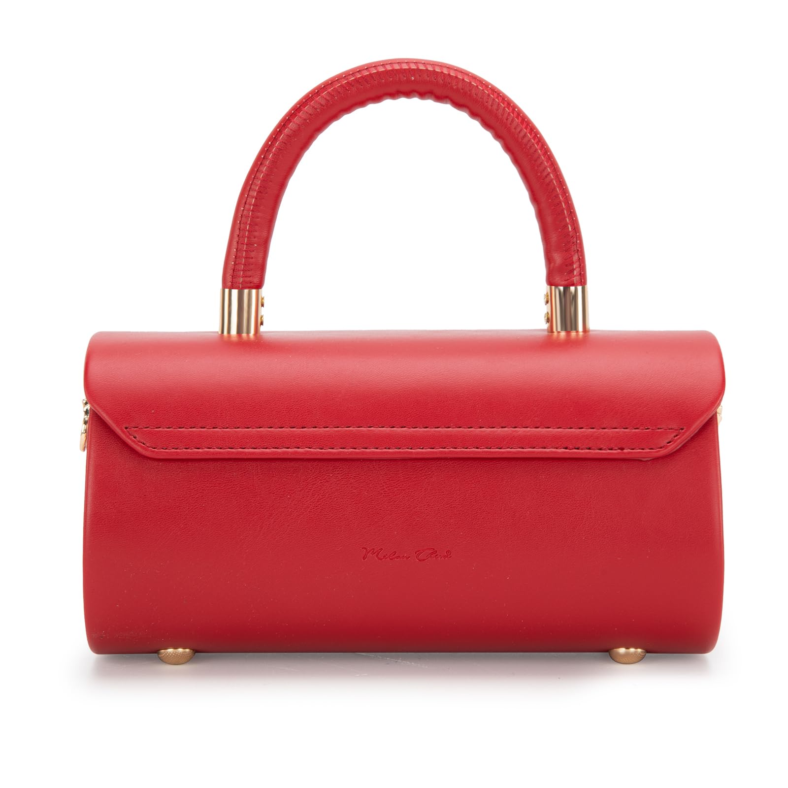 Milan Chiva Small Designer Handbags for Women - Mini Top Handle Barrel Shoulder Purse - Perfect for Work, Travel & Evening Events