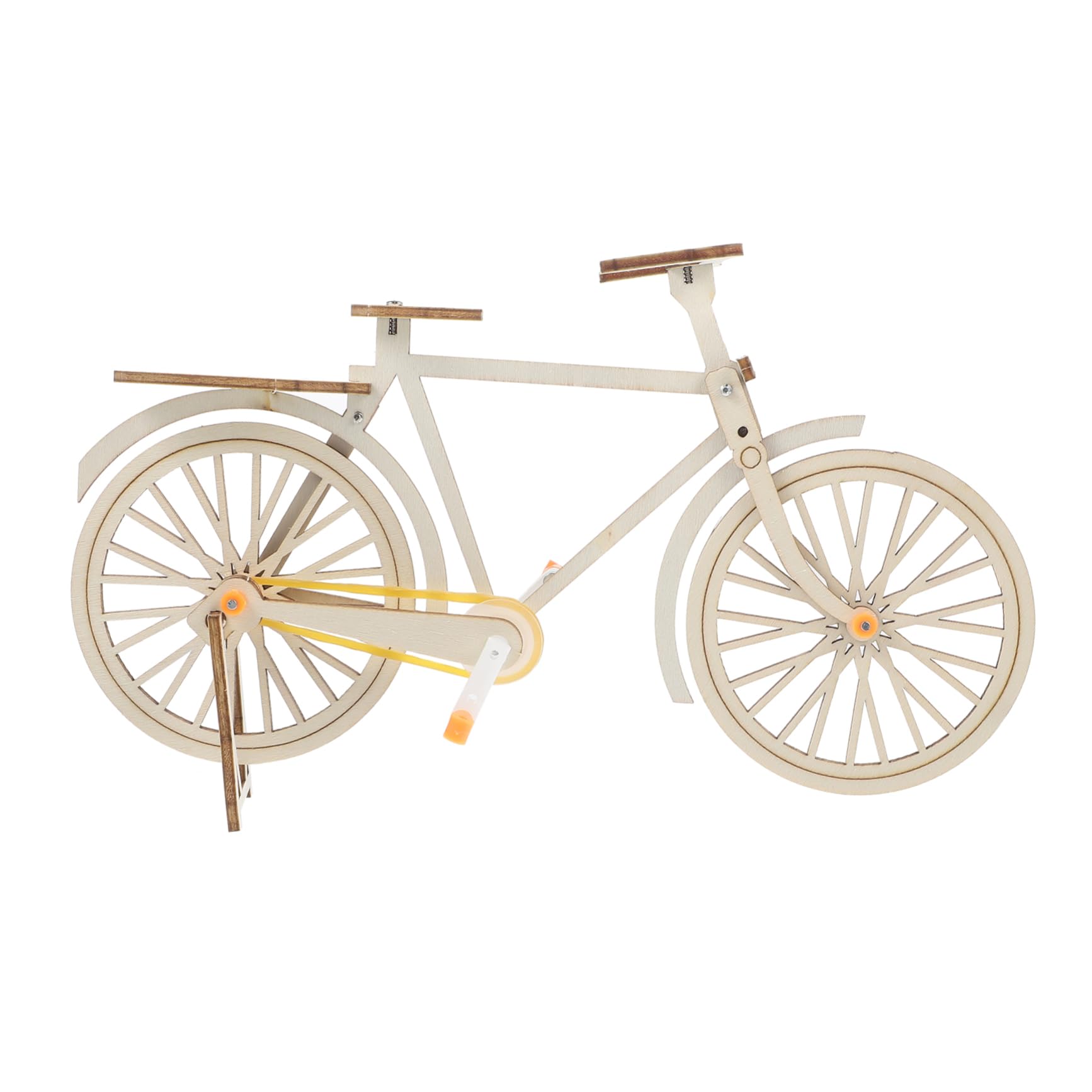 HEMOTON DIY Wooden Mini Bicycle Model Kit - Vintage Desktop Bike Ornament, Small Simulation Bike Toy for Home Office Decoration - Perfect for Cycling Enthusiasts, Model Collectors & Gift Giving