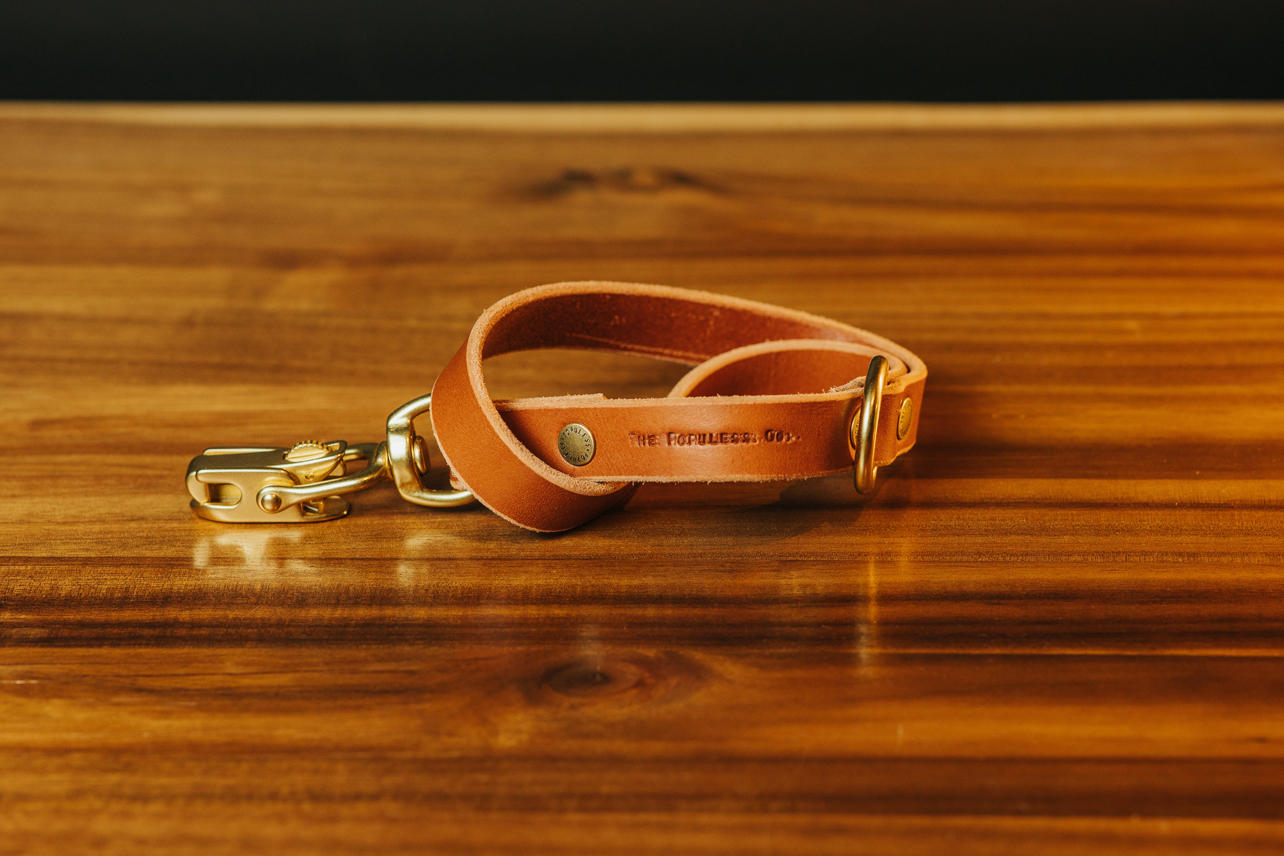 Premium The Gus Dog Lead - Durable Rio Latigo Leather Leash for Medium to Large Dogs - Perfect for Walking, Training, and Outdoor Adventures